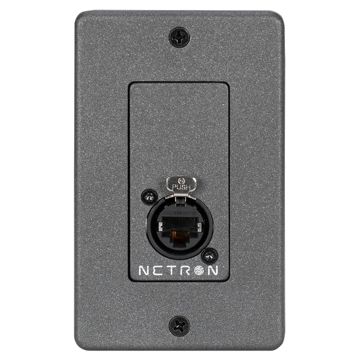 Obsidian Netron WP1CAT6 - Wall Plate with RJ45 Output Connector, front