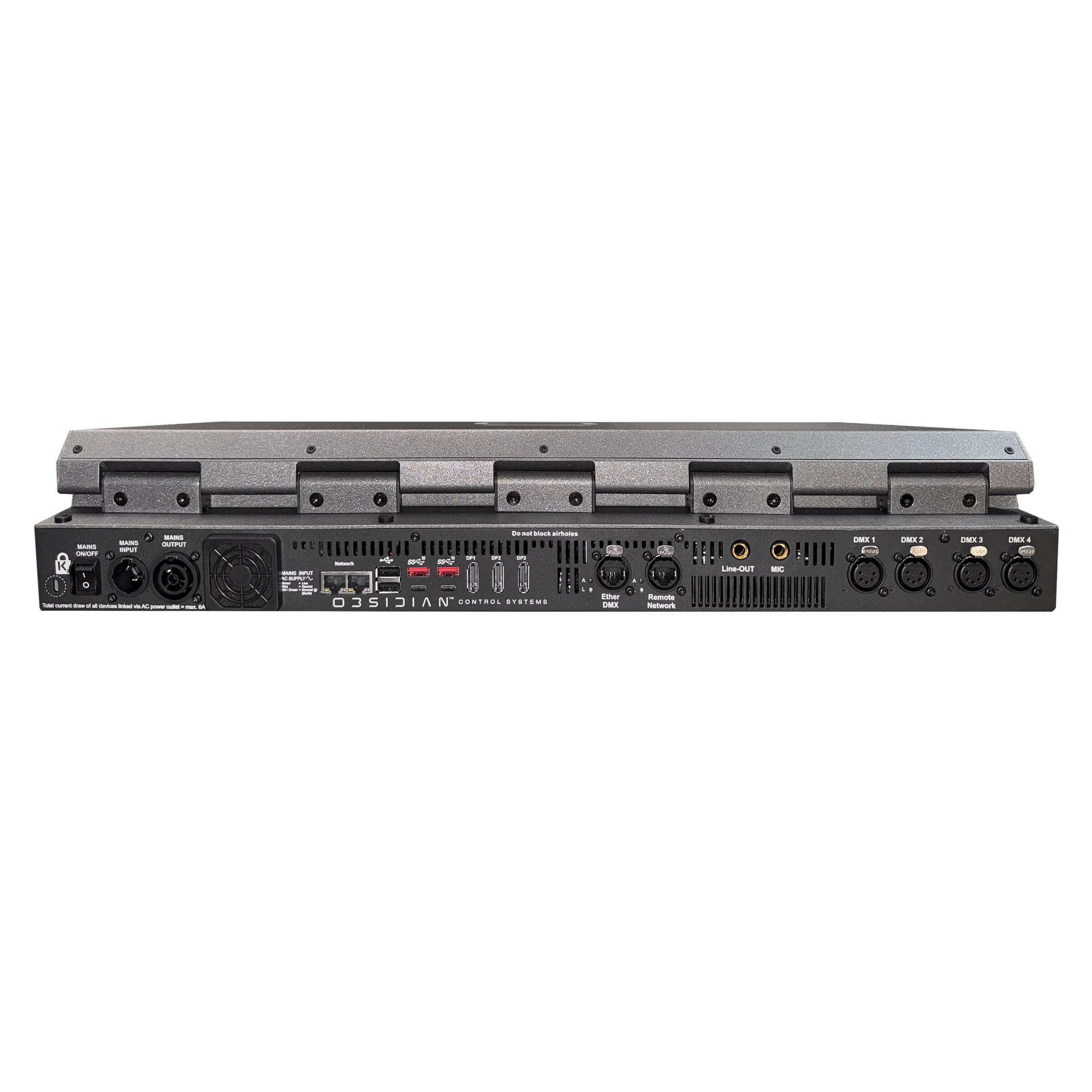 Obsidian NX3 - 64 Universe, 10 Motorized Faders, ONYX Lighting Console, rear