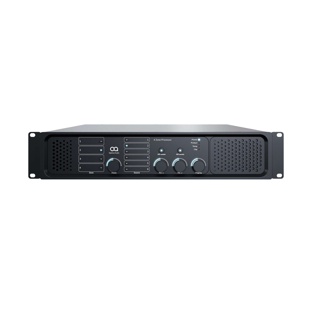 Audio Zone Control Panel Optimal Audio Zone 4 - 4 Zone Audio Controller with DSP and WebApp