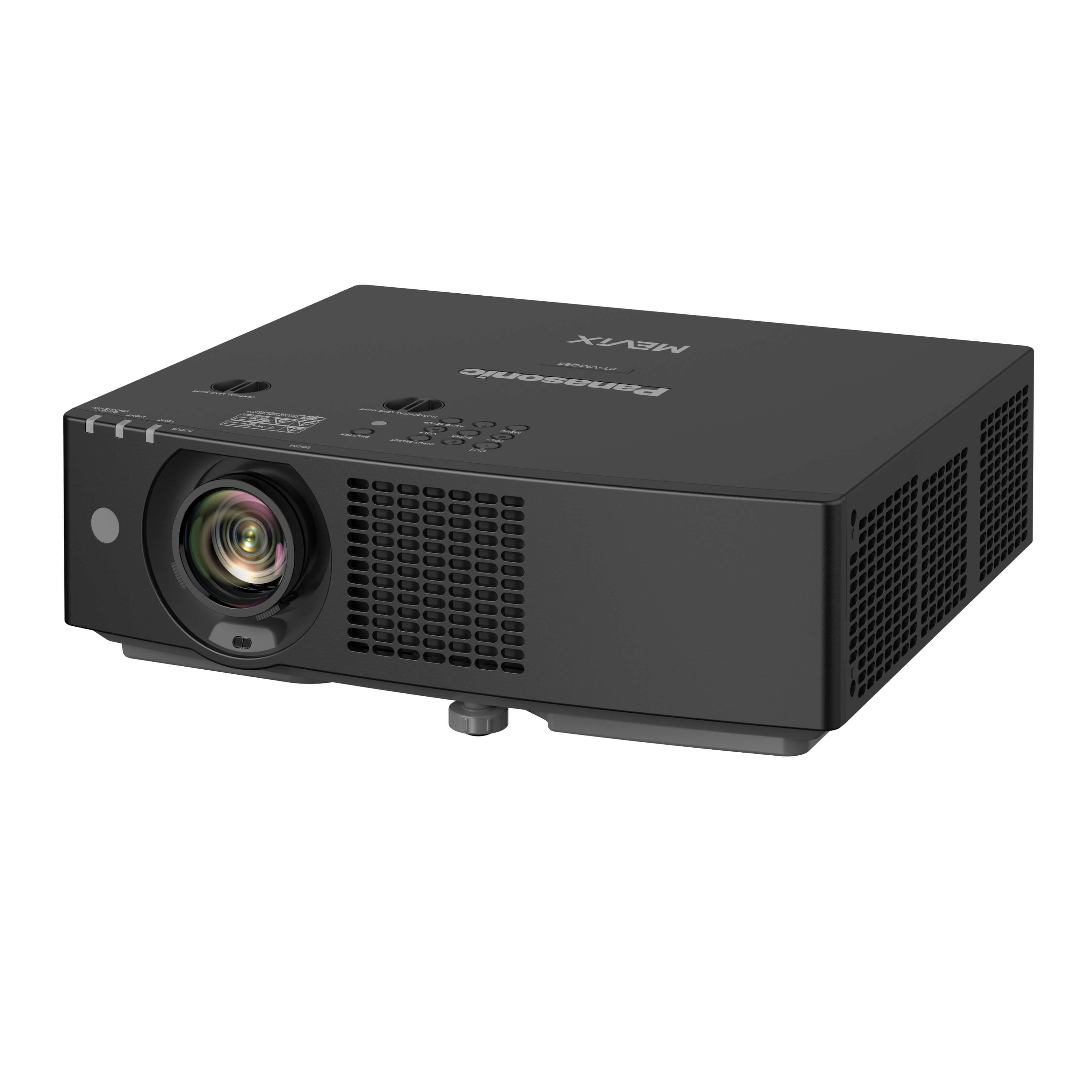 Panasonic PT-VMQ85 Series - 4K 3LCD Portable Laser Projector, angled