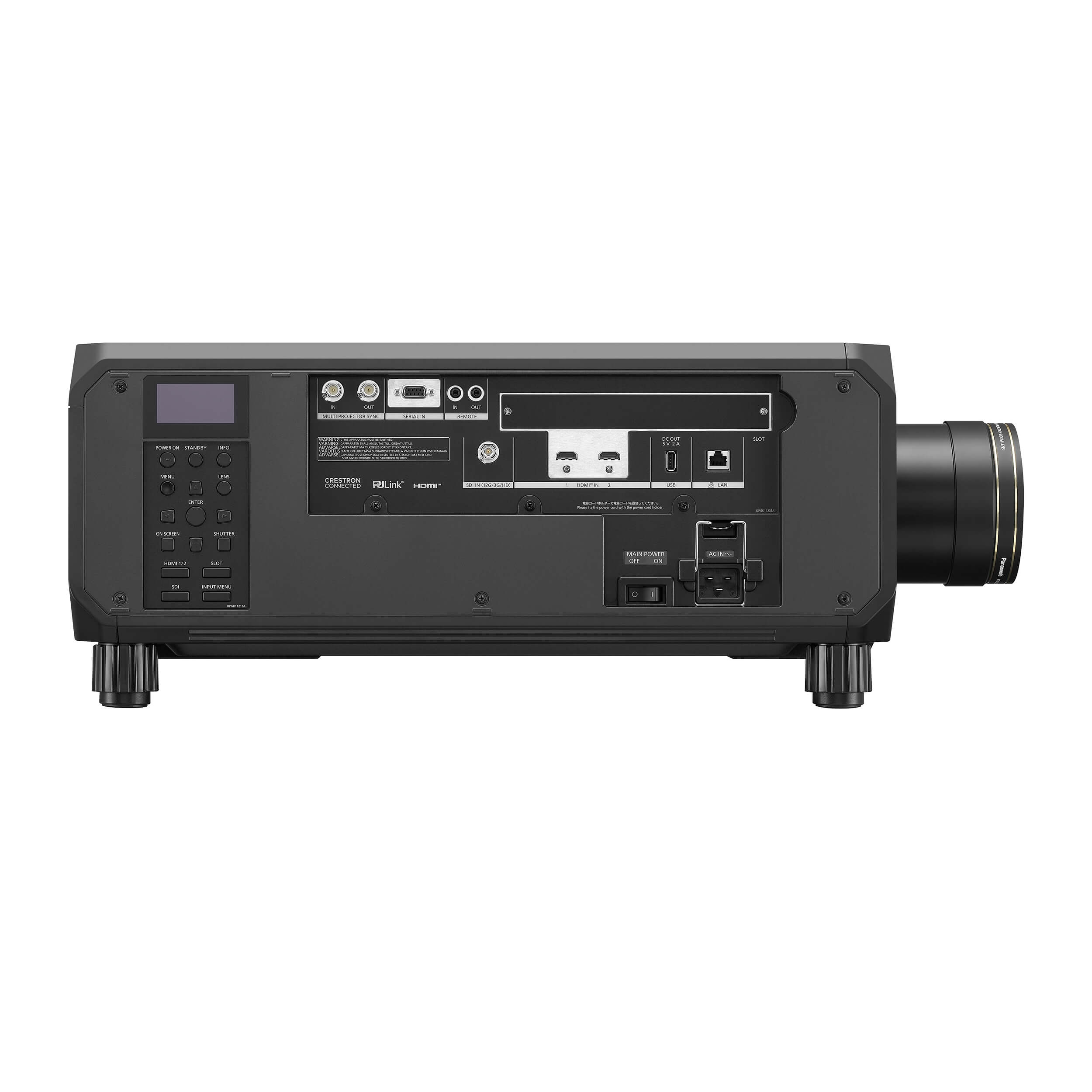 Panasonic PT-HTQ20U - 1-Chip DLP 4K Laser Projector (lens not included), right side