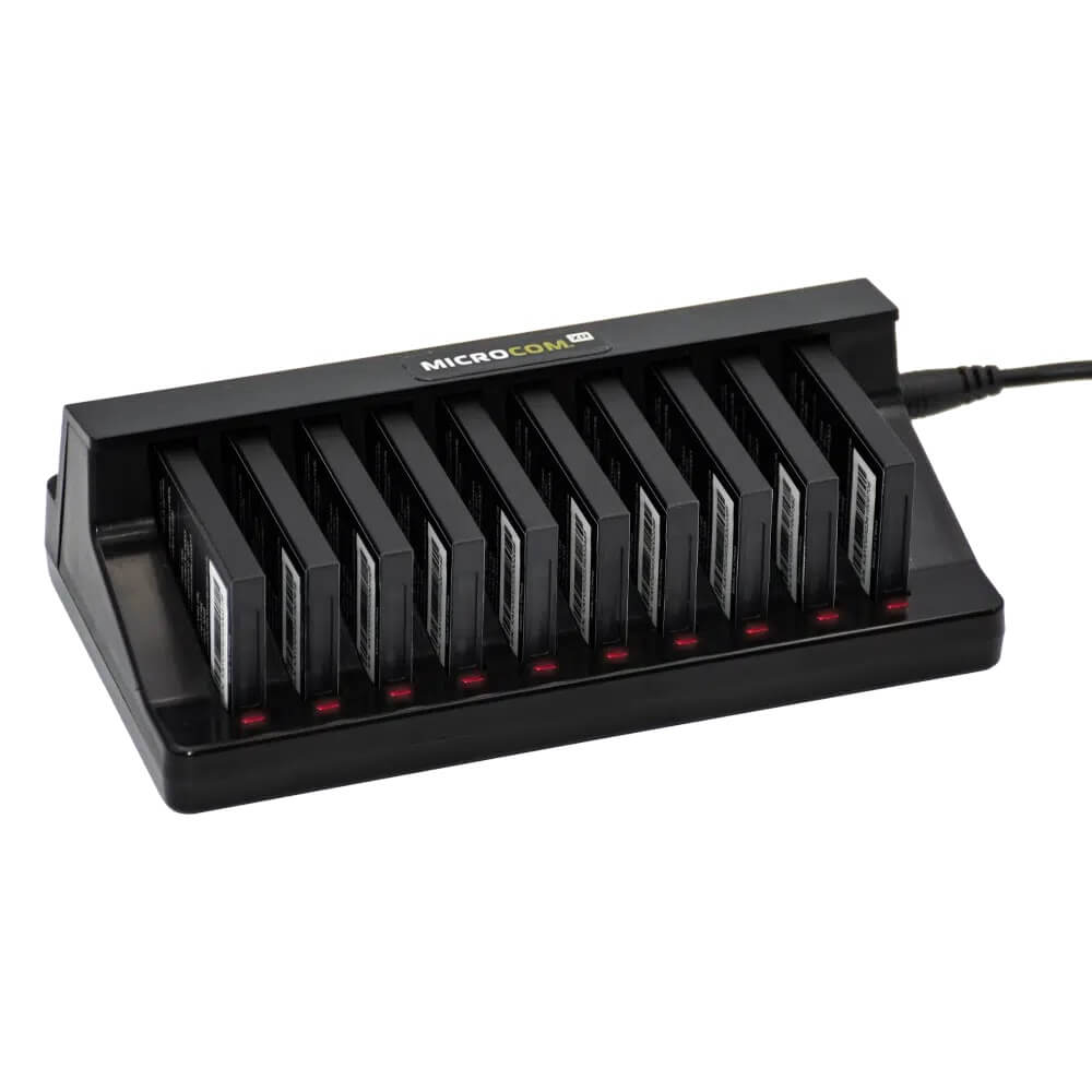 Pliant Technologies PBT-10BAY MicroCom XR 10-Bay Battery-Only Charger, angled