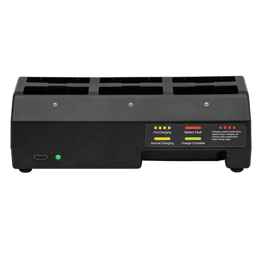 Pliant Technologies PBT-6BAY-01 - 6-Bay Battery Charger, rear