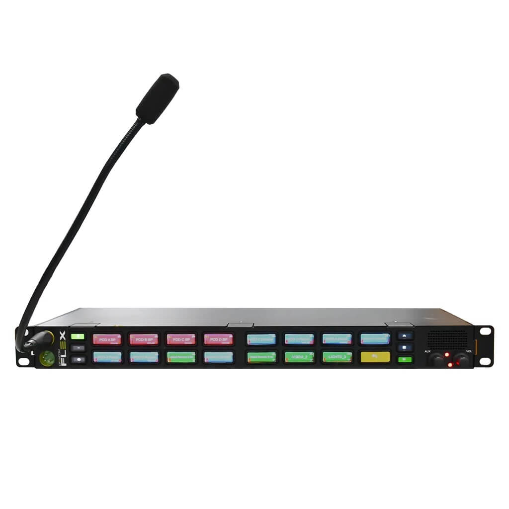 Pliant Technologies CKP-16 - CrewCom FLEX 16-Key Intercom Main Panel, front
