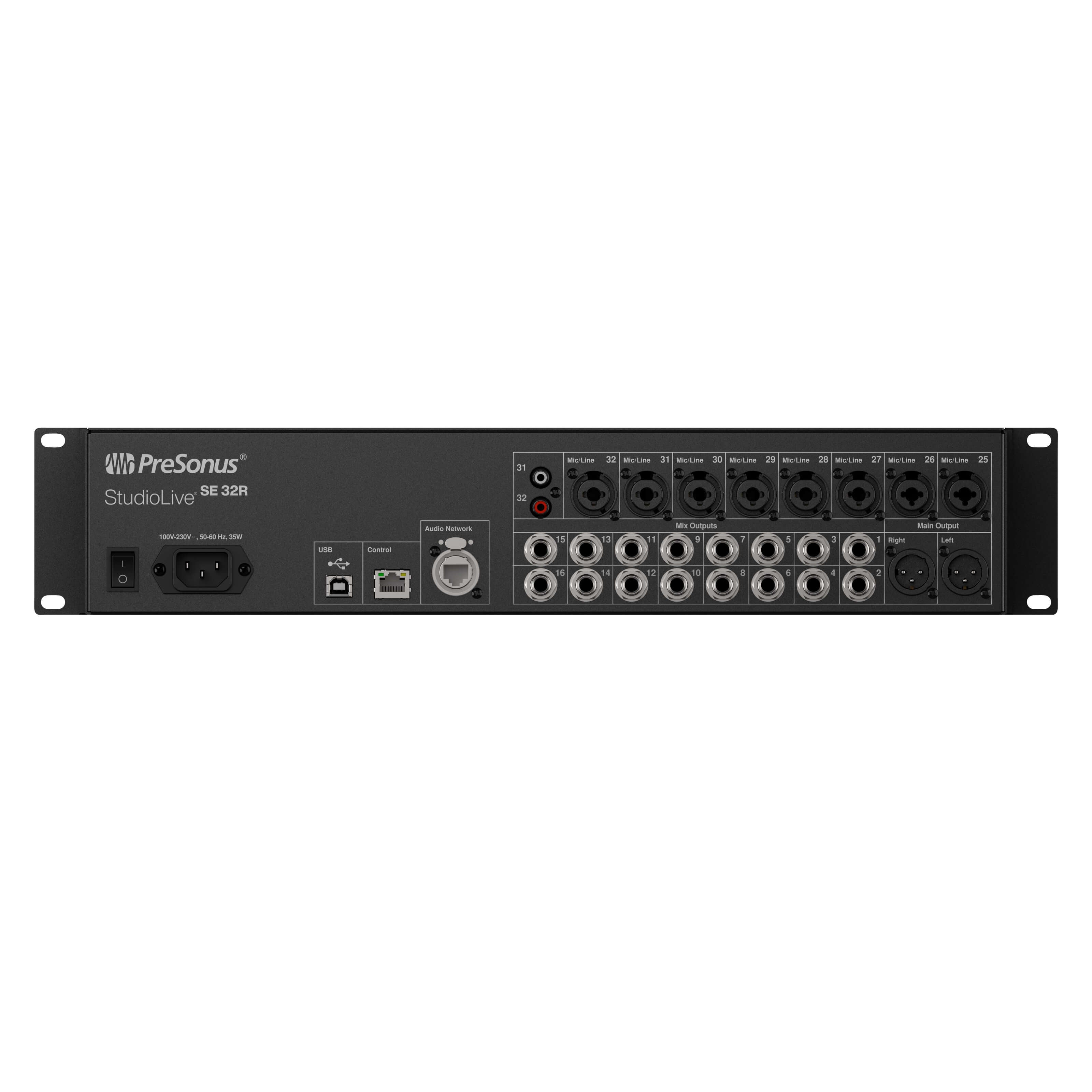PreSonus StudioLive SE 32R - Digital Rack Mixer, back