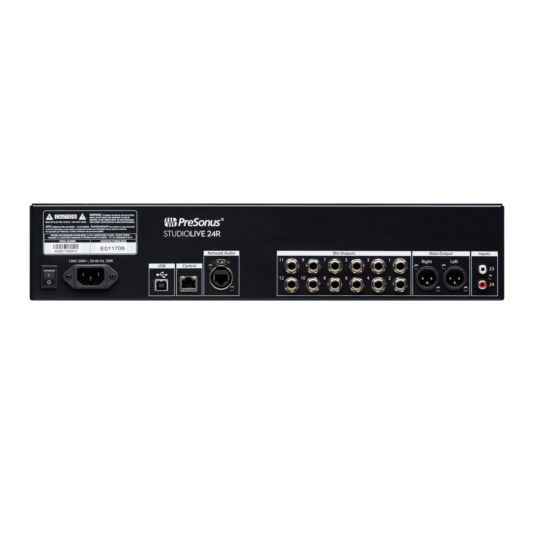 PreSonus StudioLive Series III 24R Digital Rack Mixer, back
