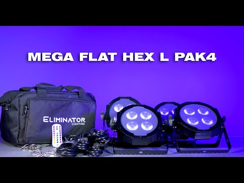 ADJ Eliminator Mega Flat Hex L Pak4 - Portable Lighting System