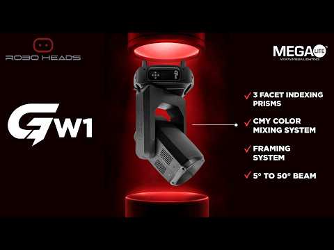 MEGA-Lite GW1 - 550W LED Fresnel Wash Moving Head Lighting Fixture, YouTube video