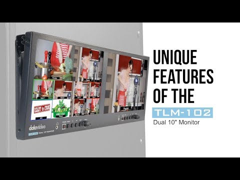 DataVideo TLM-102 - Dual 10-inch Full HD 4RU Rack Mount Monitor, YouTube video