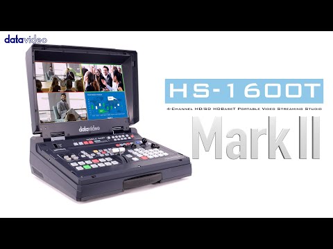 DataVideo HS-1600T MARK II - 4-ch HD HDBaseT Portable Video Streaming Studio, YouTube video
