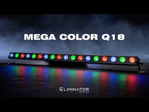 Eliminator Lighting Mega Color Q18 - RGBA LED 1-meter Linear Wash Fixture, YouTube video