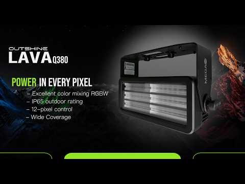 MEGA-Lite Outshine LAVA Q380 - RGBW LED Pixable, Strobe/Wash Fixture, YouTube video