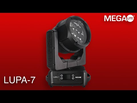 Mega-Lite Lupa-7 - LED Moving Head Wash Fixture with Pixable back LEDs, YouTube video
