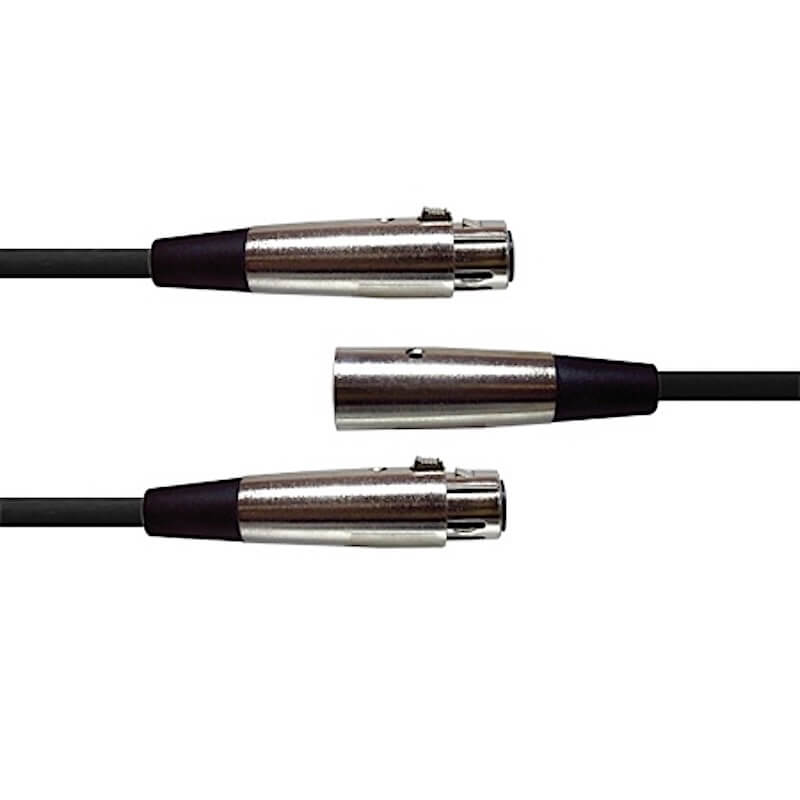 Pro Intercom YC3 - Y-cable with Two 3-pin Female XLRs to One 3-pin Male XLR