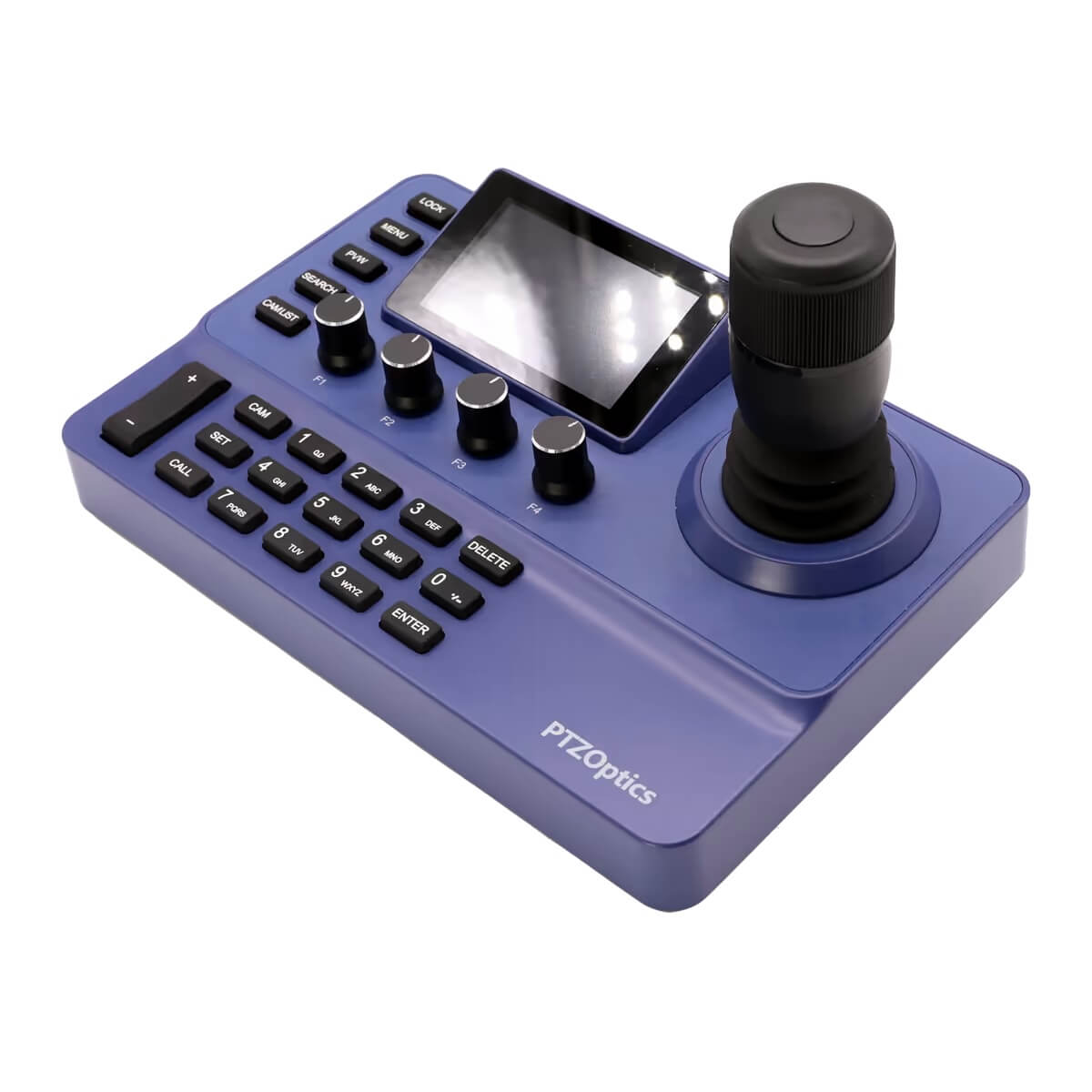 PTZOptics MiniJoy - Compact PTZ Camera Joystick Controller, angled left