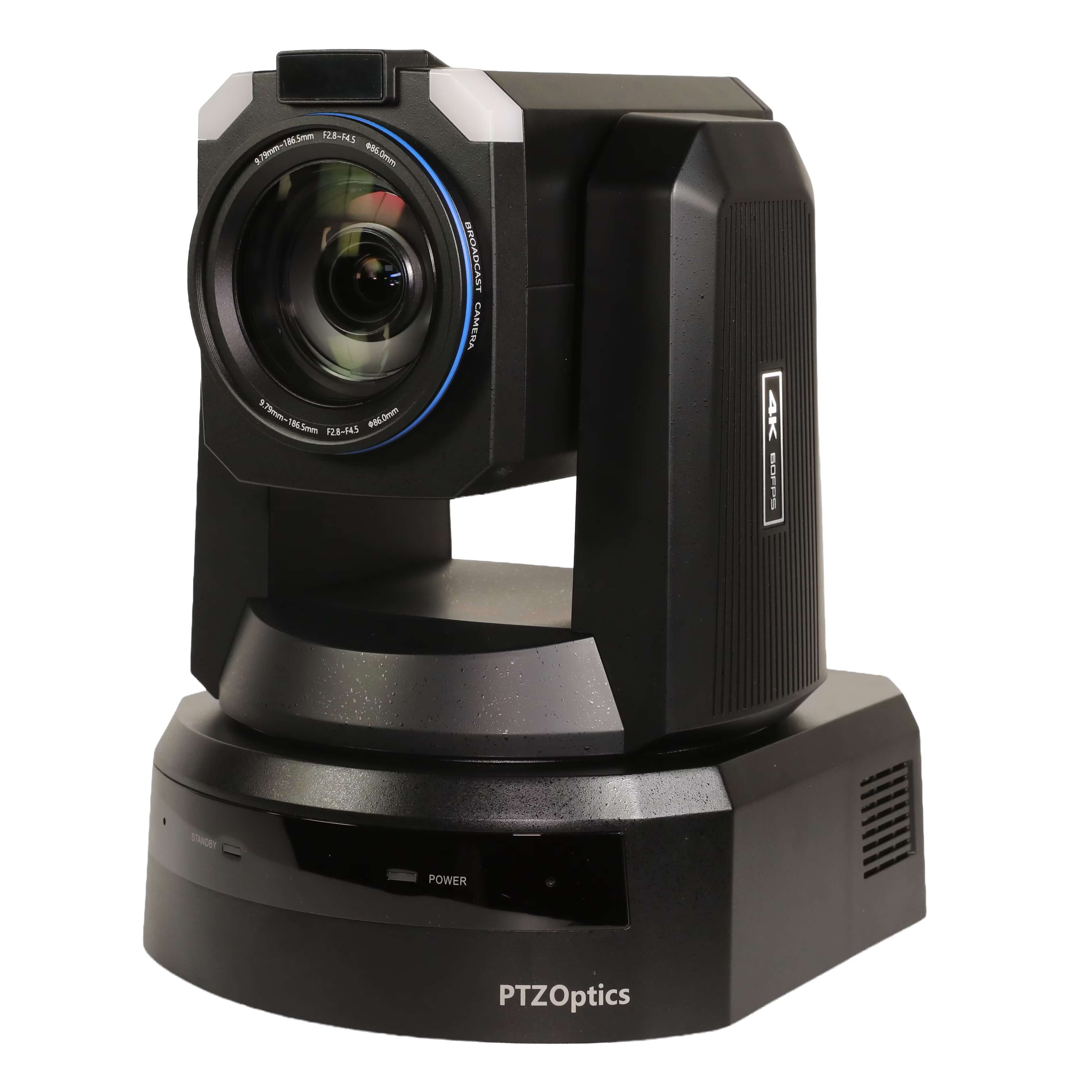 PTZOptics Rise 4K - Ultra HD Broadcast PTZ Camera, angled left