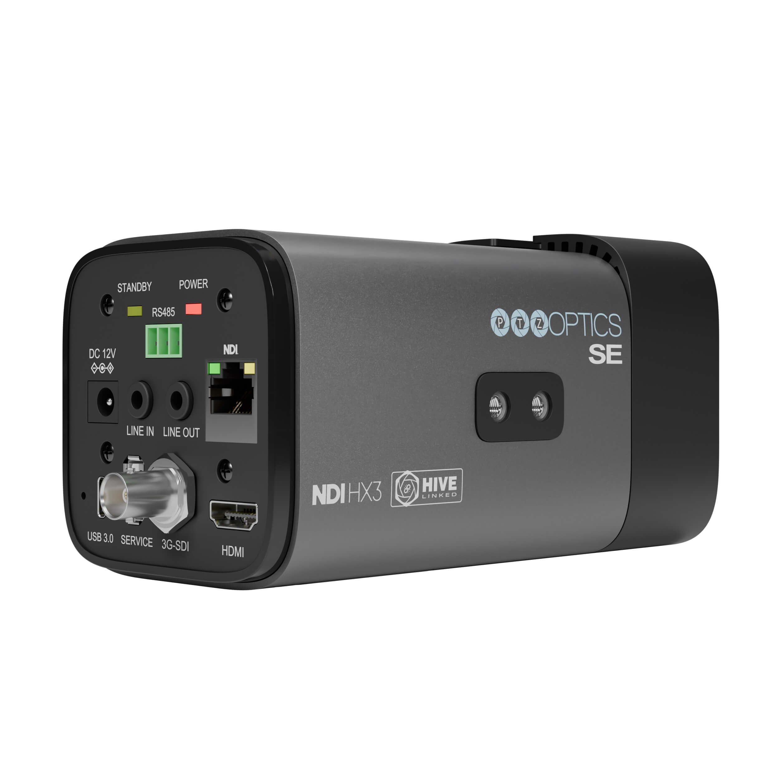 PTZOptics Studio SE - HD Streaming Camera with 12x Optical Zoom (gray), back right