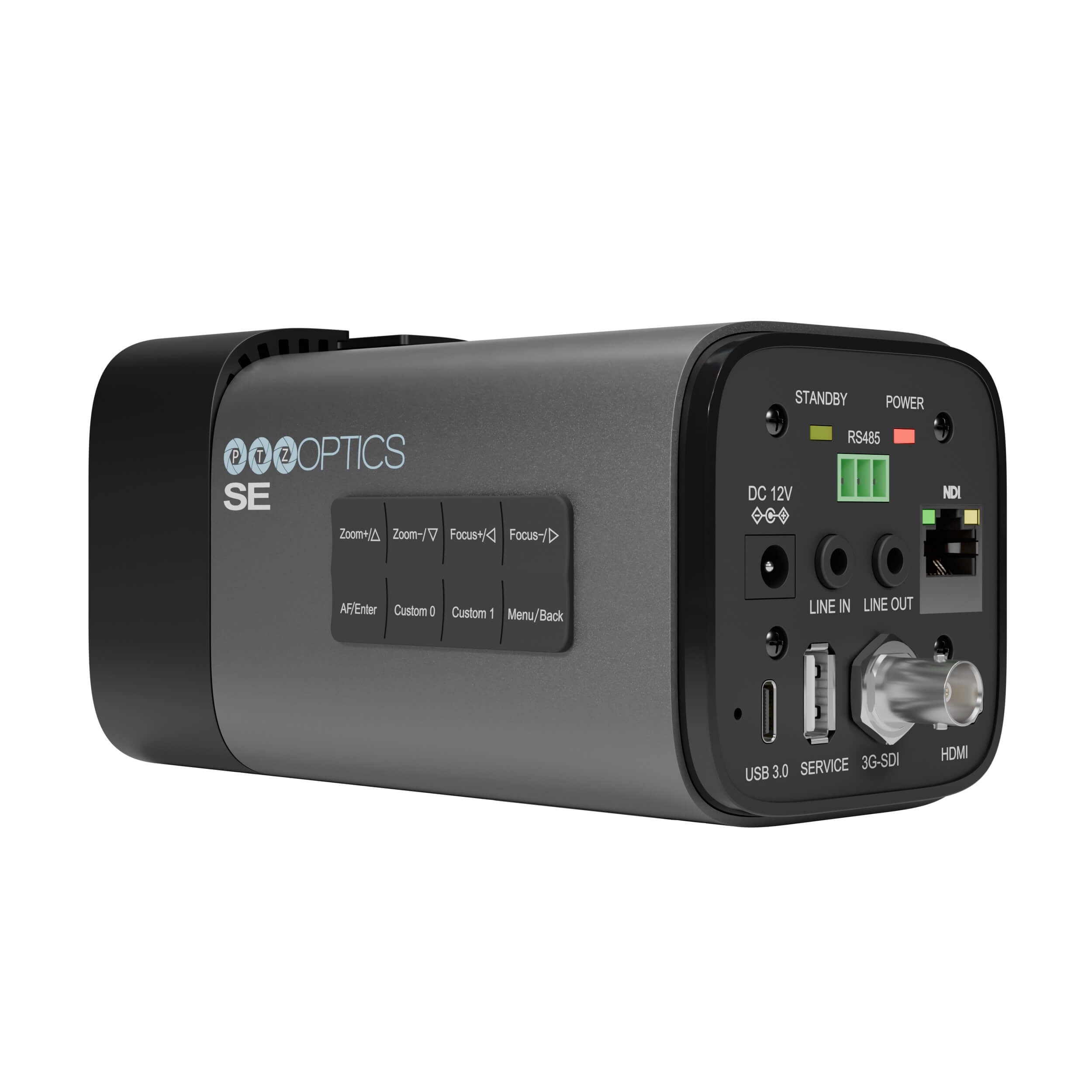 PTZOptics Studio SE - HD Streaming Camera with 20x Optical Zoom (gray), back left