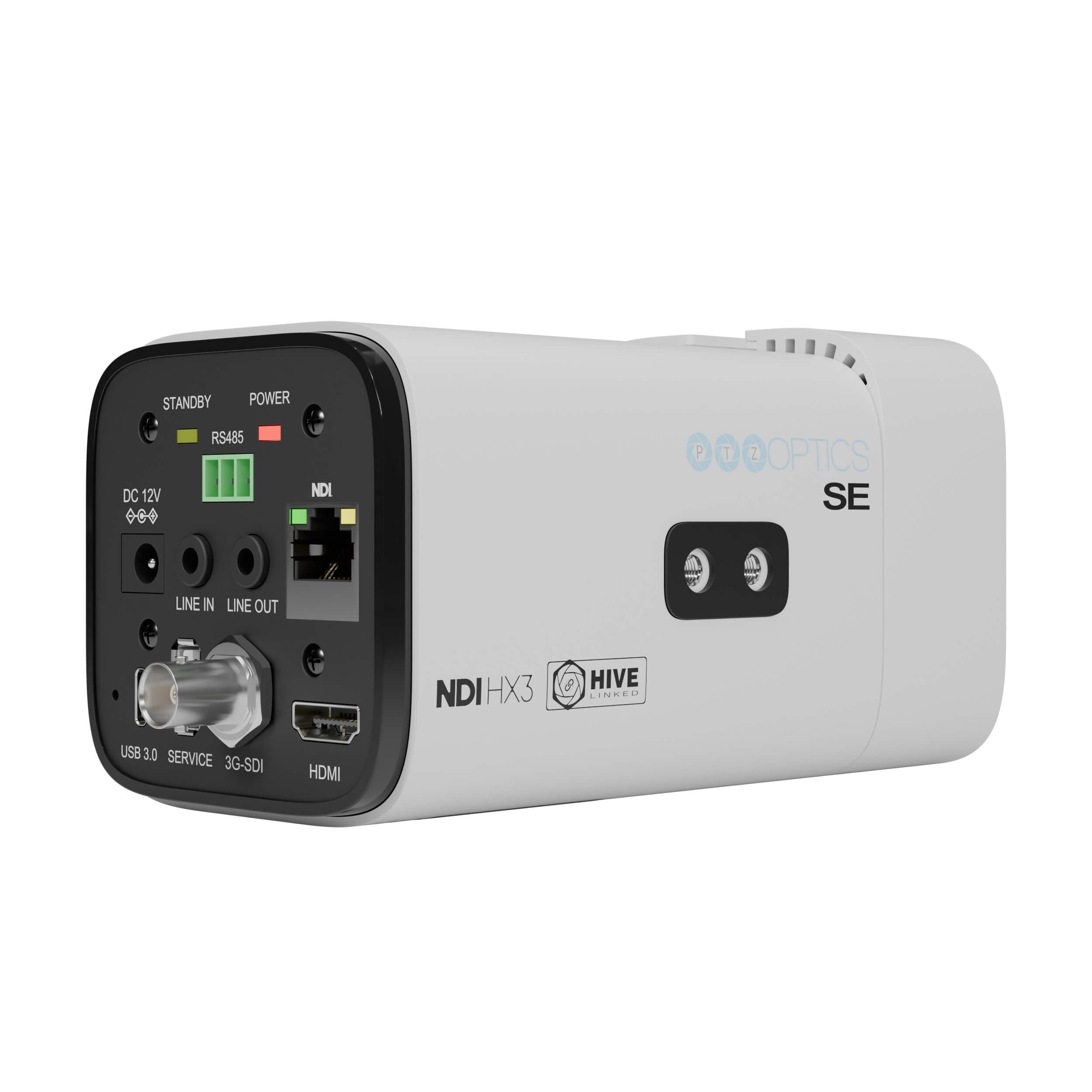 PTZOptics Studio SE - HD Streaming Camera with 20x Optical Zoom (white), back right