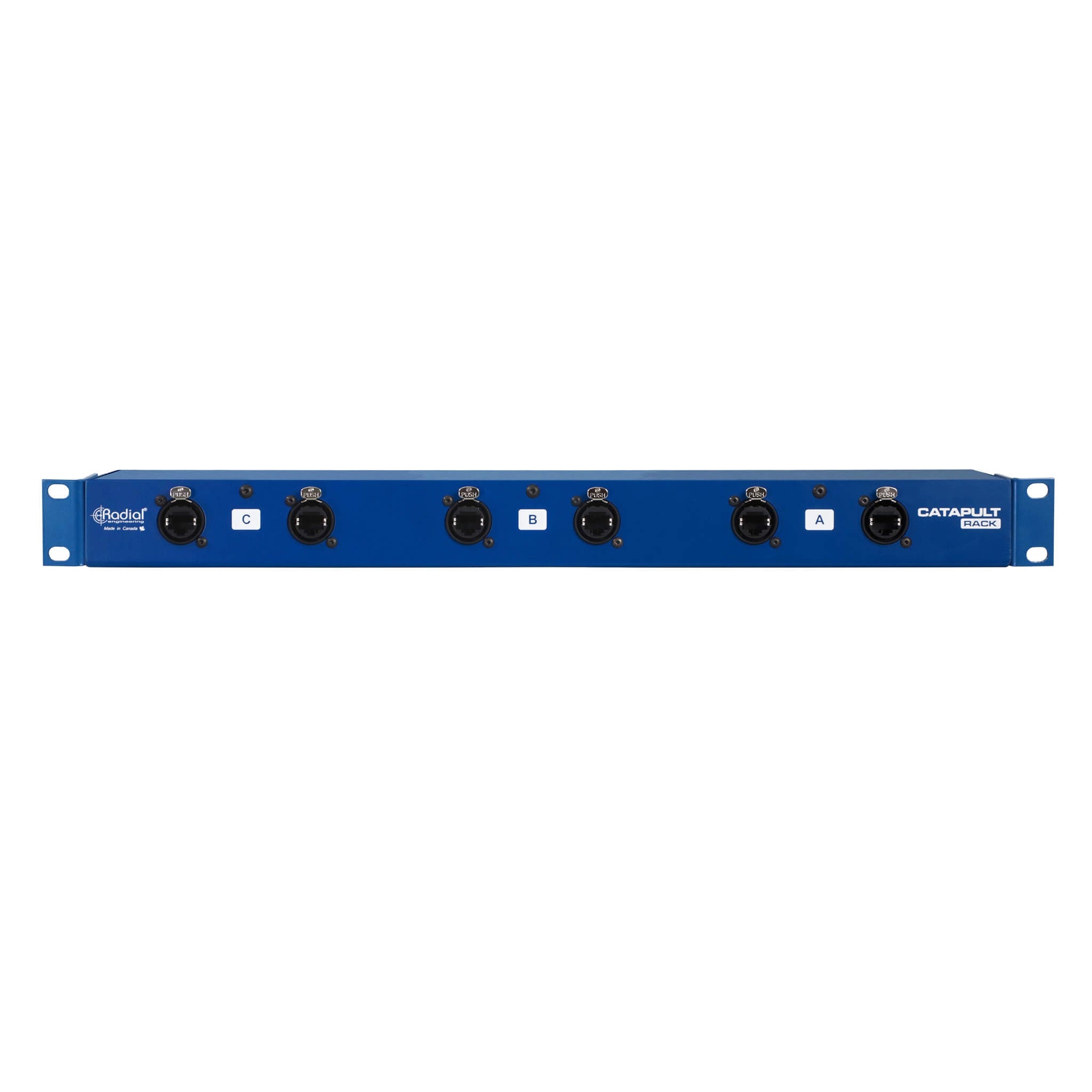 Radial Catapult Rack RX - 12-channel Cat 5 Analog Audio Snake Receiver, back