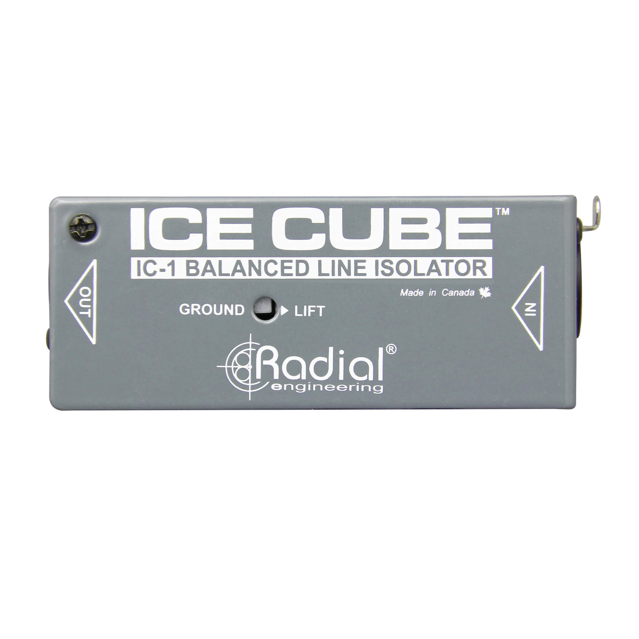 Radial IceCube - Balanced XLR Line-Level Isolator, top