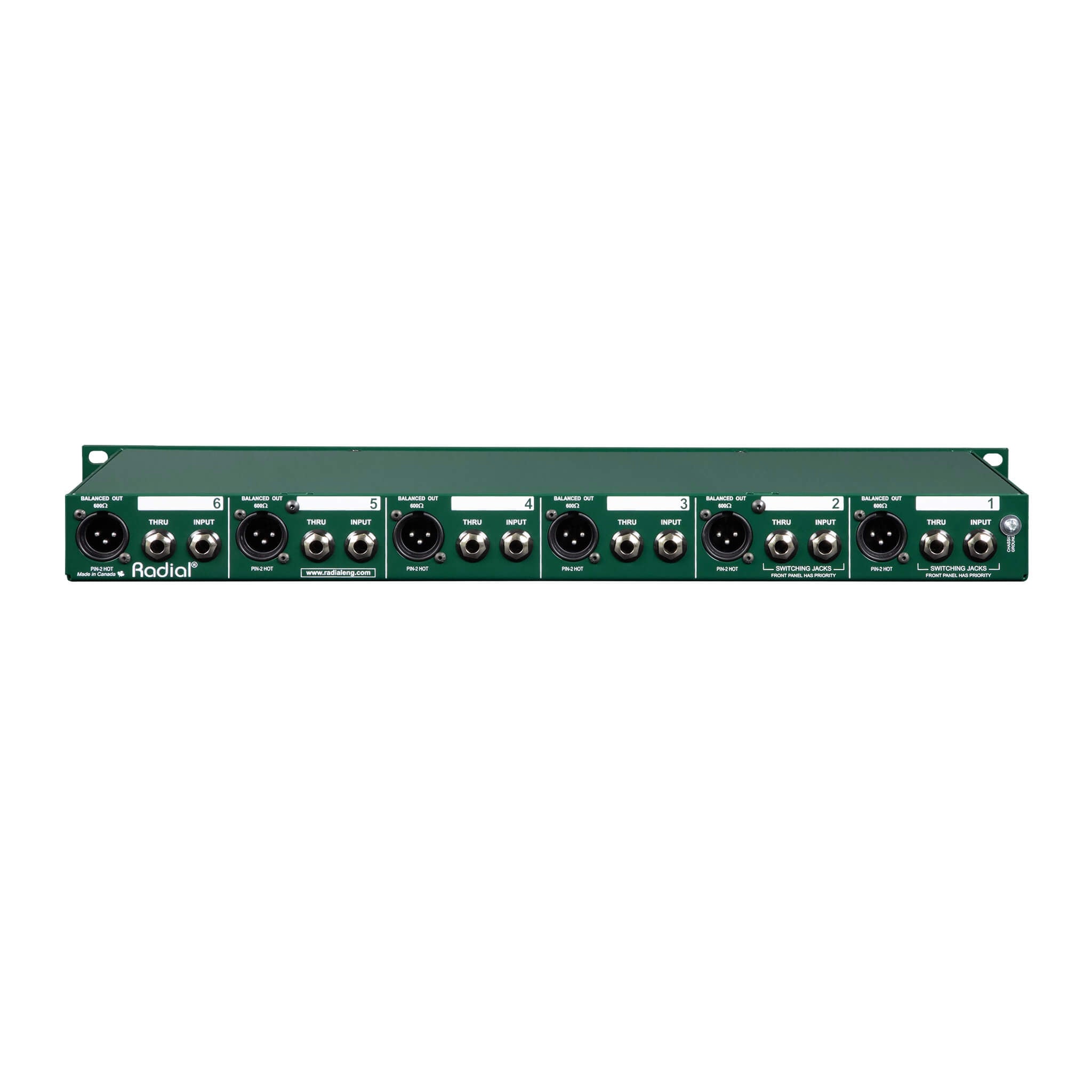 Radial JD6 - 6-Channel Rackmount Passive Direct Box