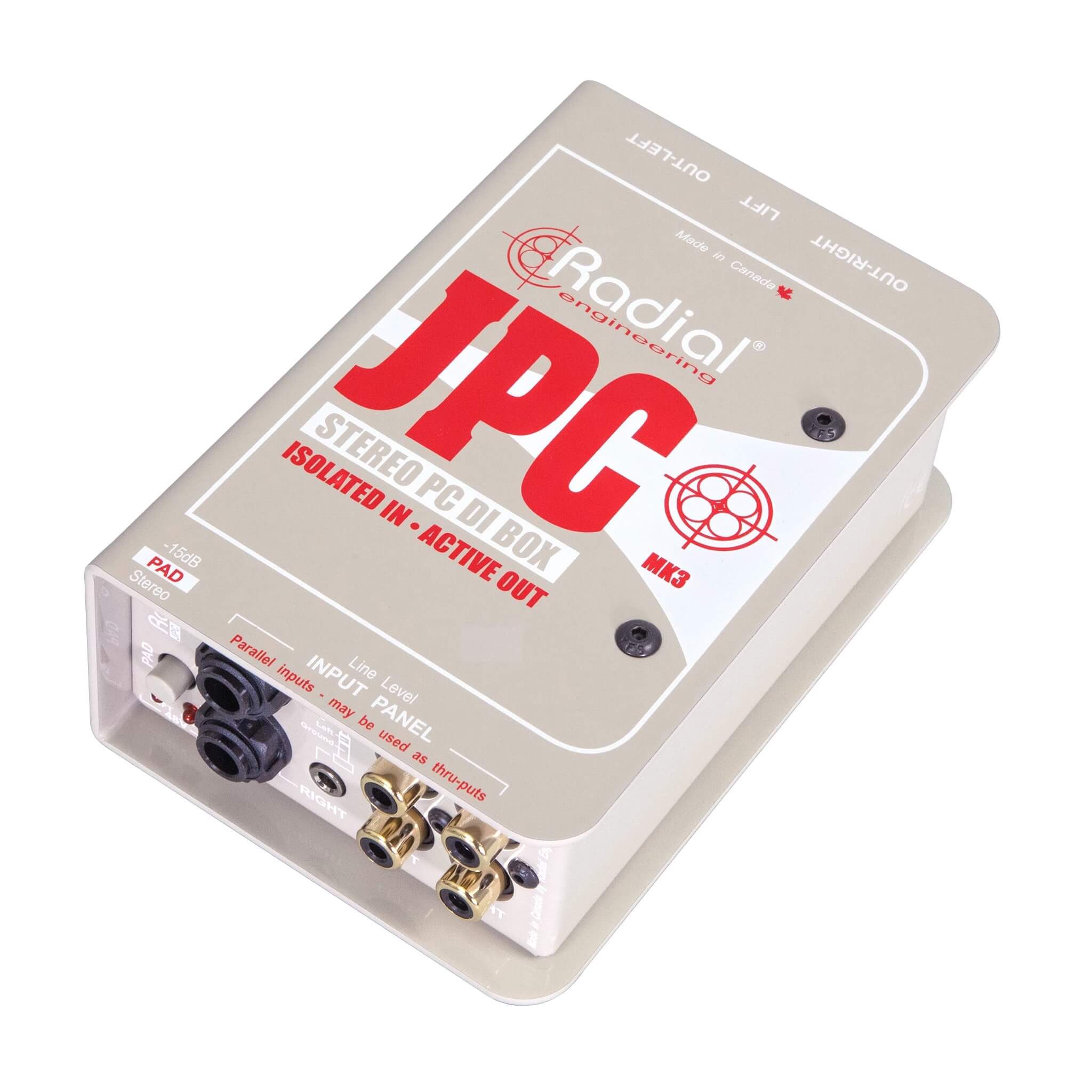 Radial JPC - Active Direct Box for Laptop Computers, angle right