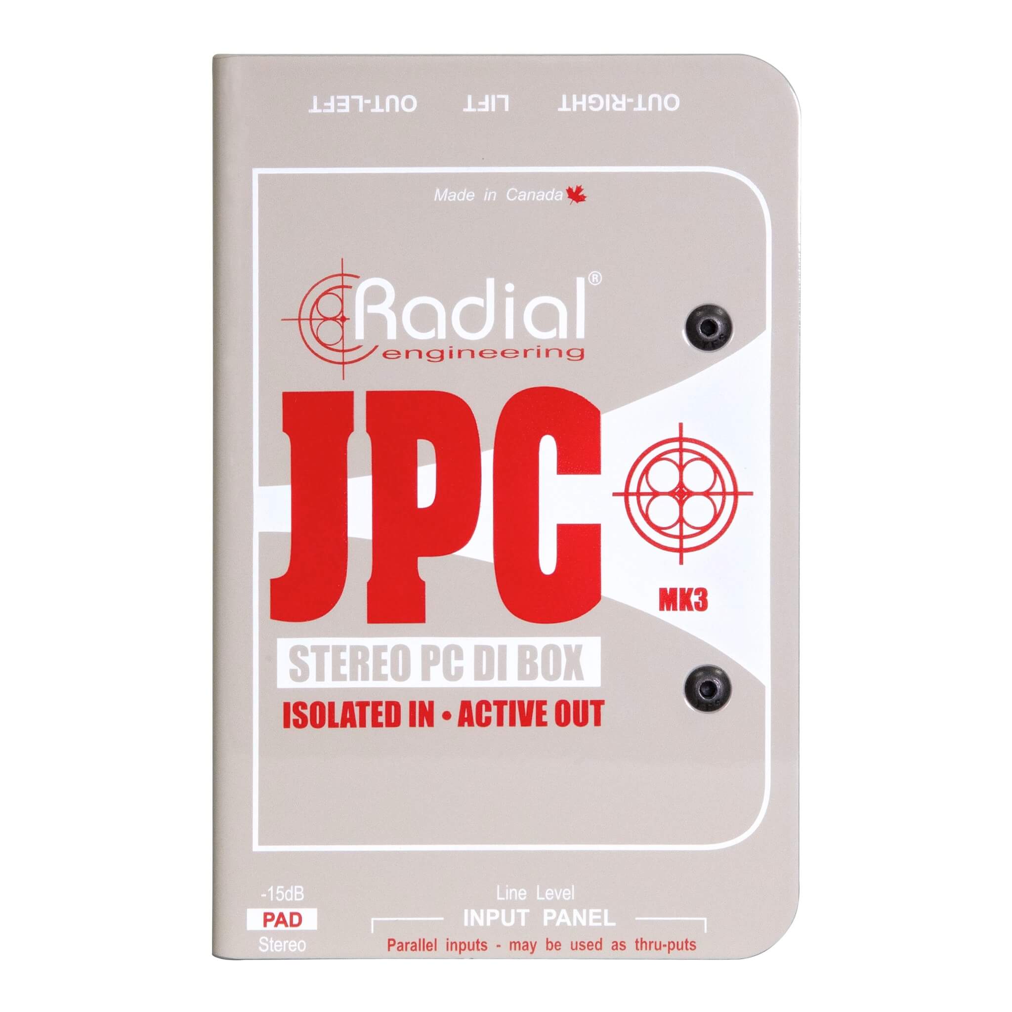 Radial JPC - Active Direct Box for Laptop Computers, top