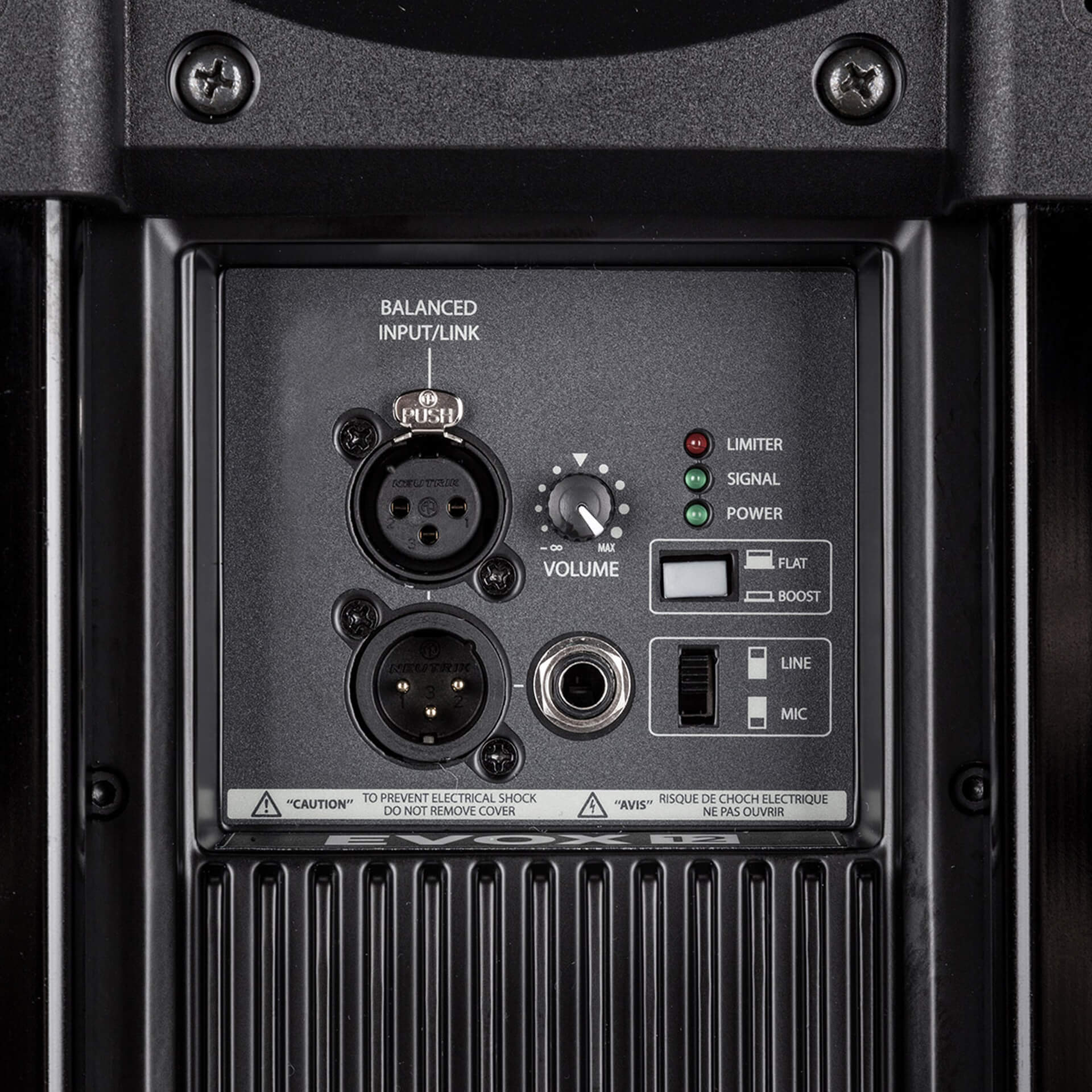RCF EVOX 12 - Active 1400W Portable 2-Way Column Array, sub amp