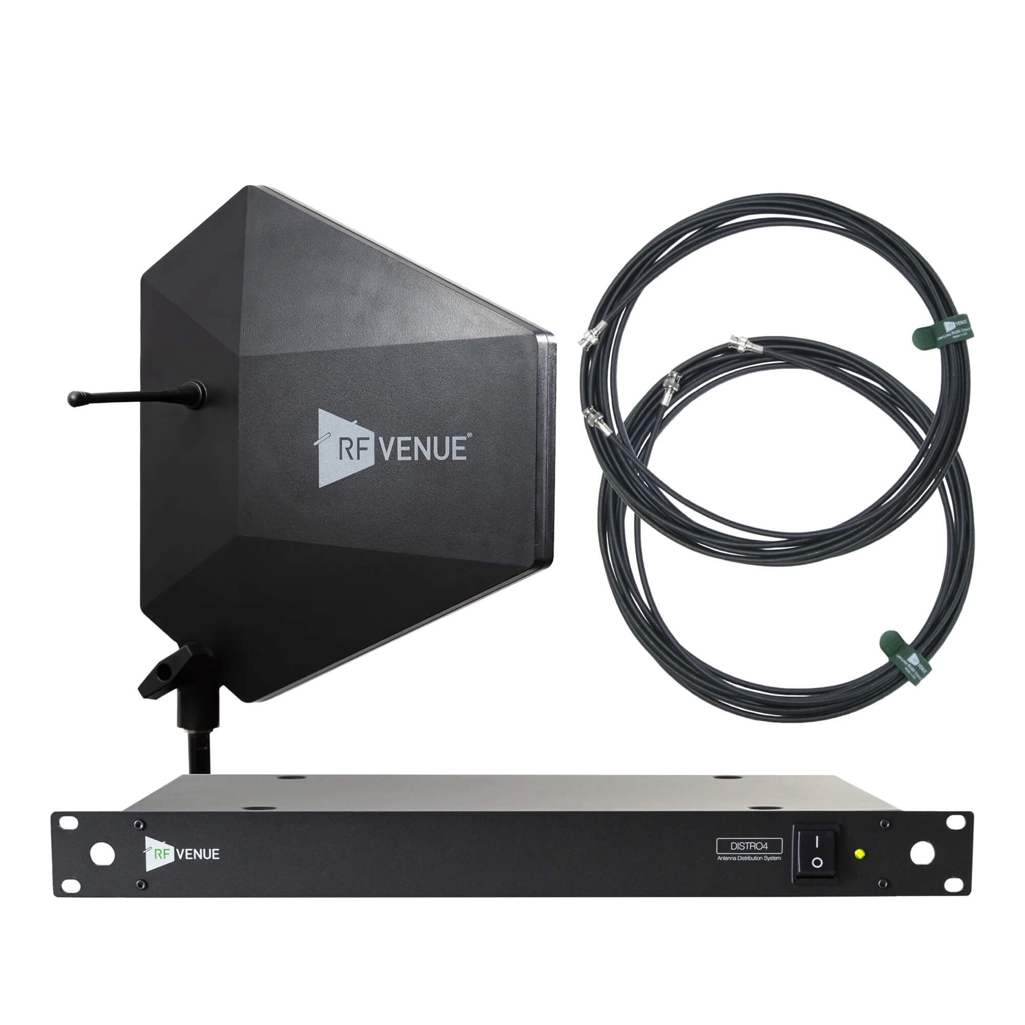 RF Venue DFIN-IPXDISTRO4 - 4-Channel Wireless Mic Pack, Black