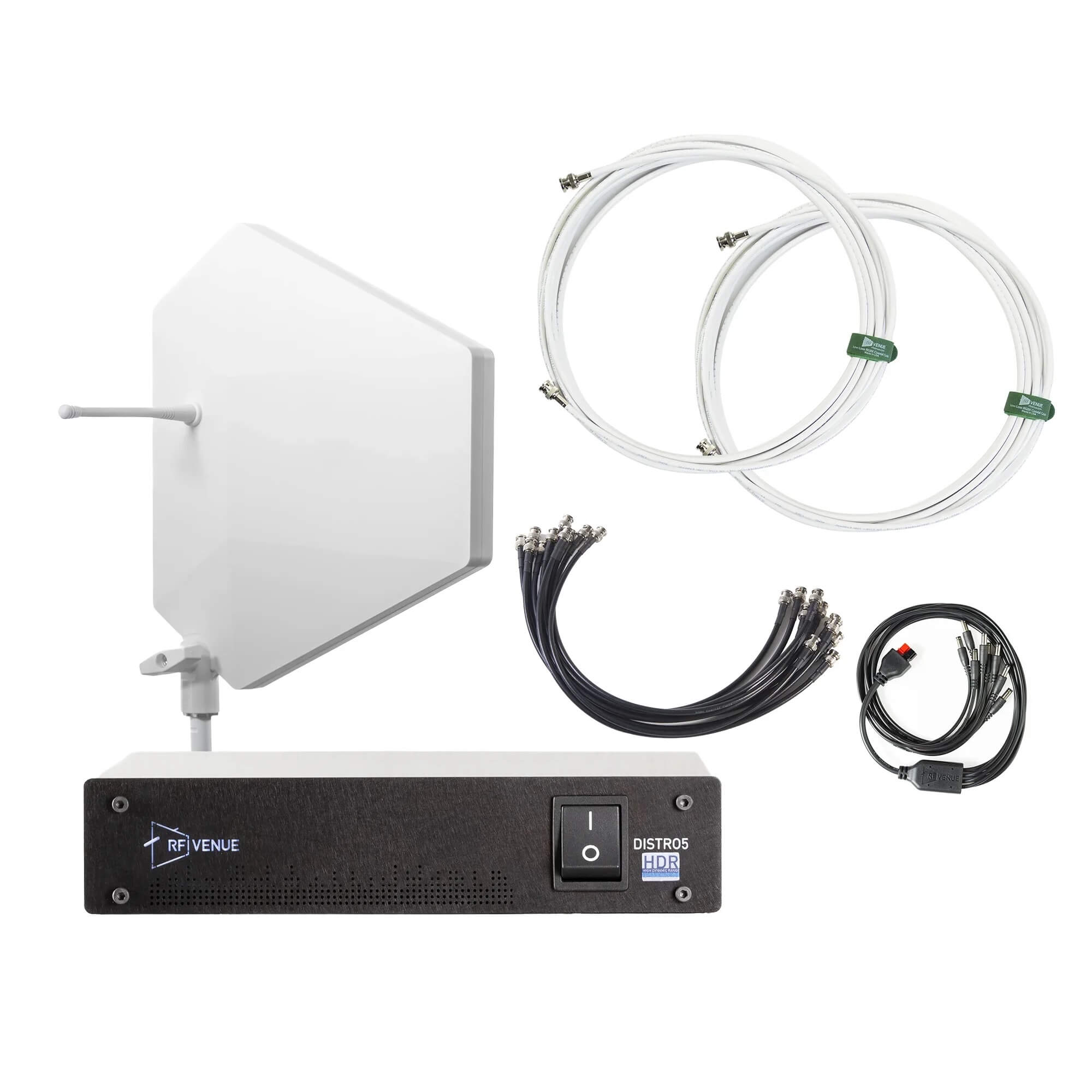 RF Venue DFIN-IPXWD5 - 5-Channel Wireless Mic Pack, White