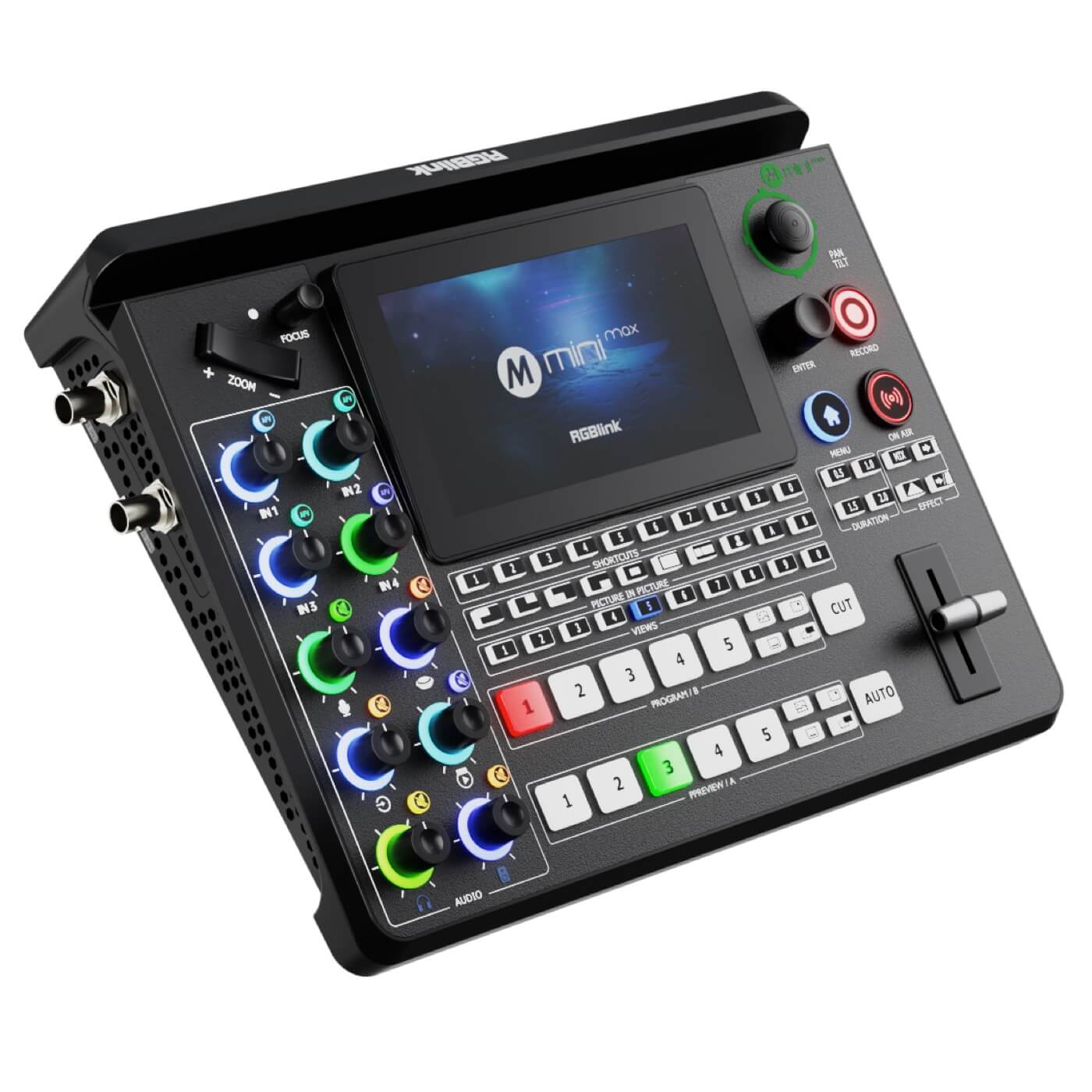 RGBlink mini-max - 4K All-in-One Video Switcher with PTZ Camera Control, angle