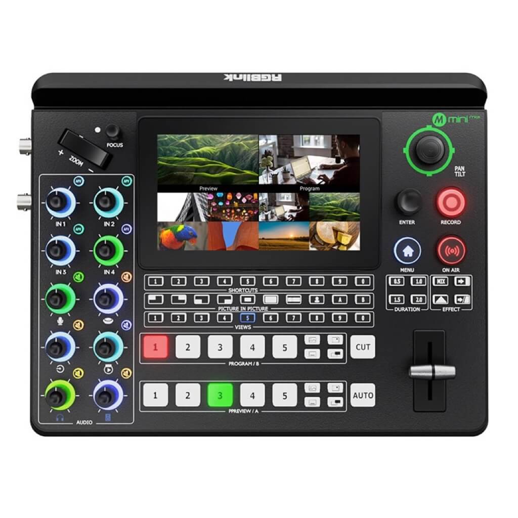 RGBlink mini-max - 4K All-in-One Video Switcher with PTZ Camera Control, top