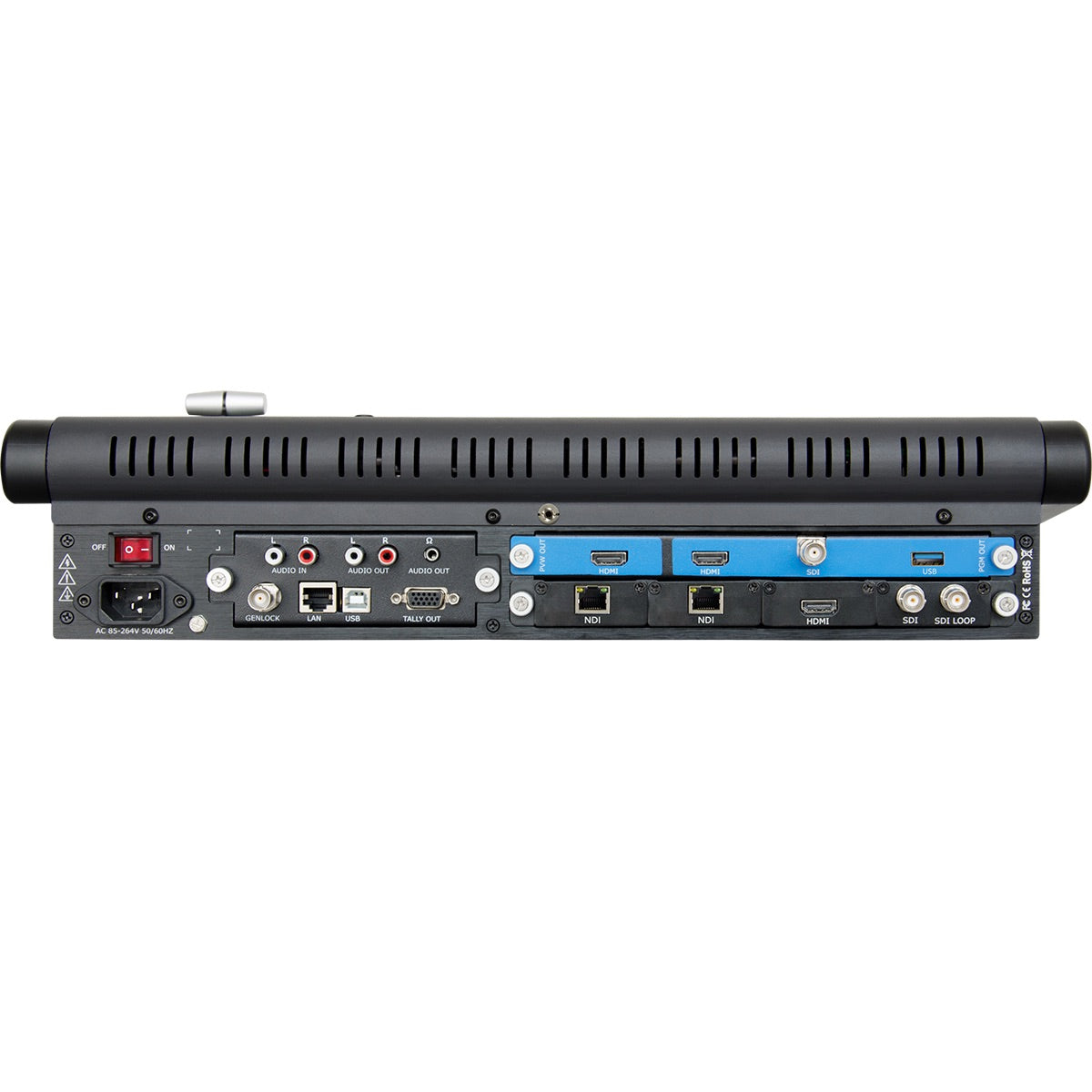 RGBlink M1 - Modular NDI Production Video Switcher, rear