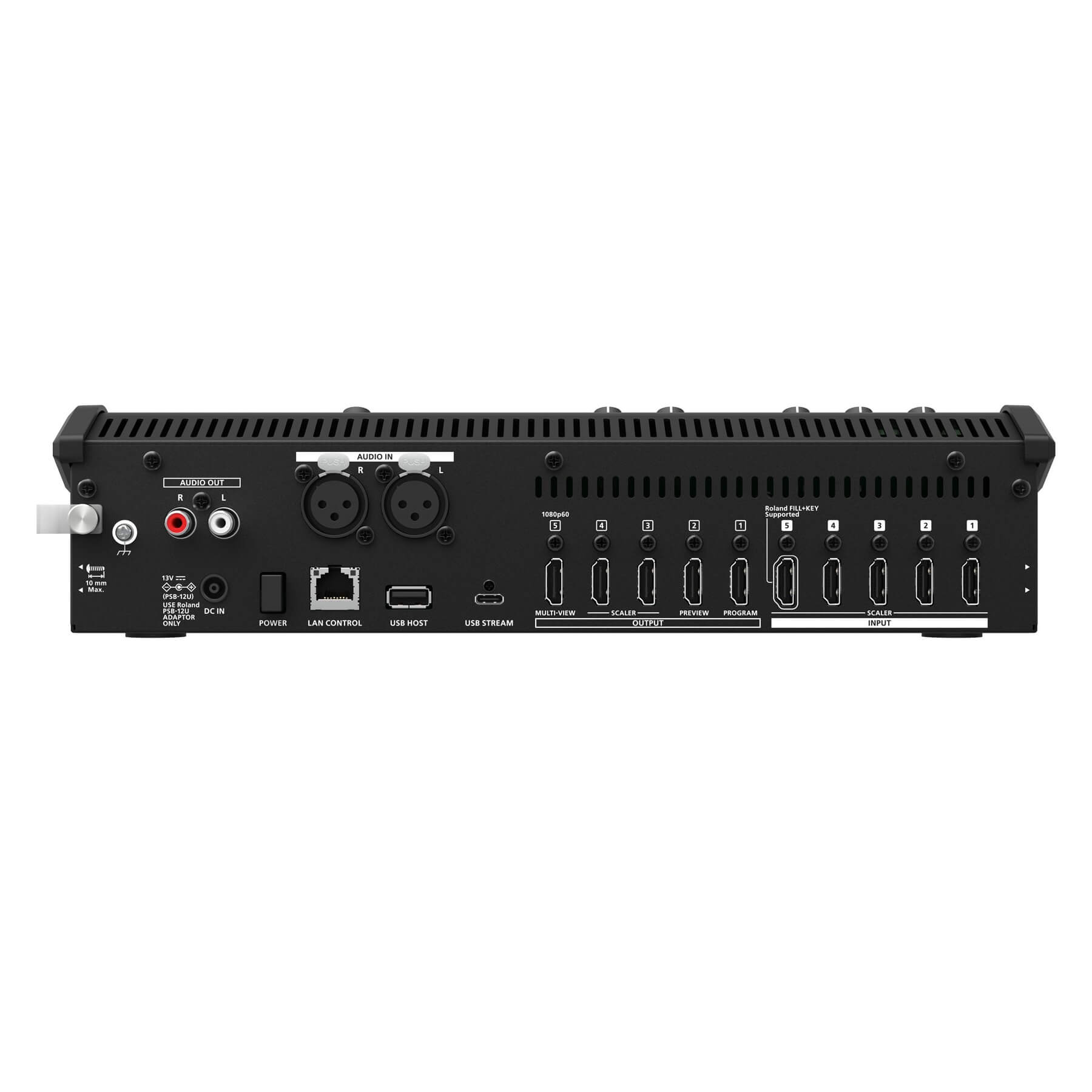 Roland V-1-4K - Compact 4K 60p Video Switcher, rear
