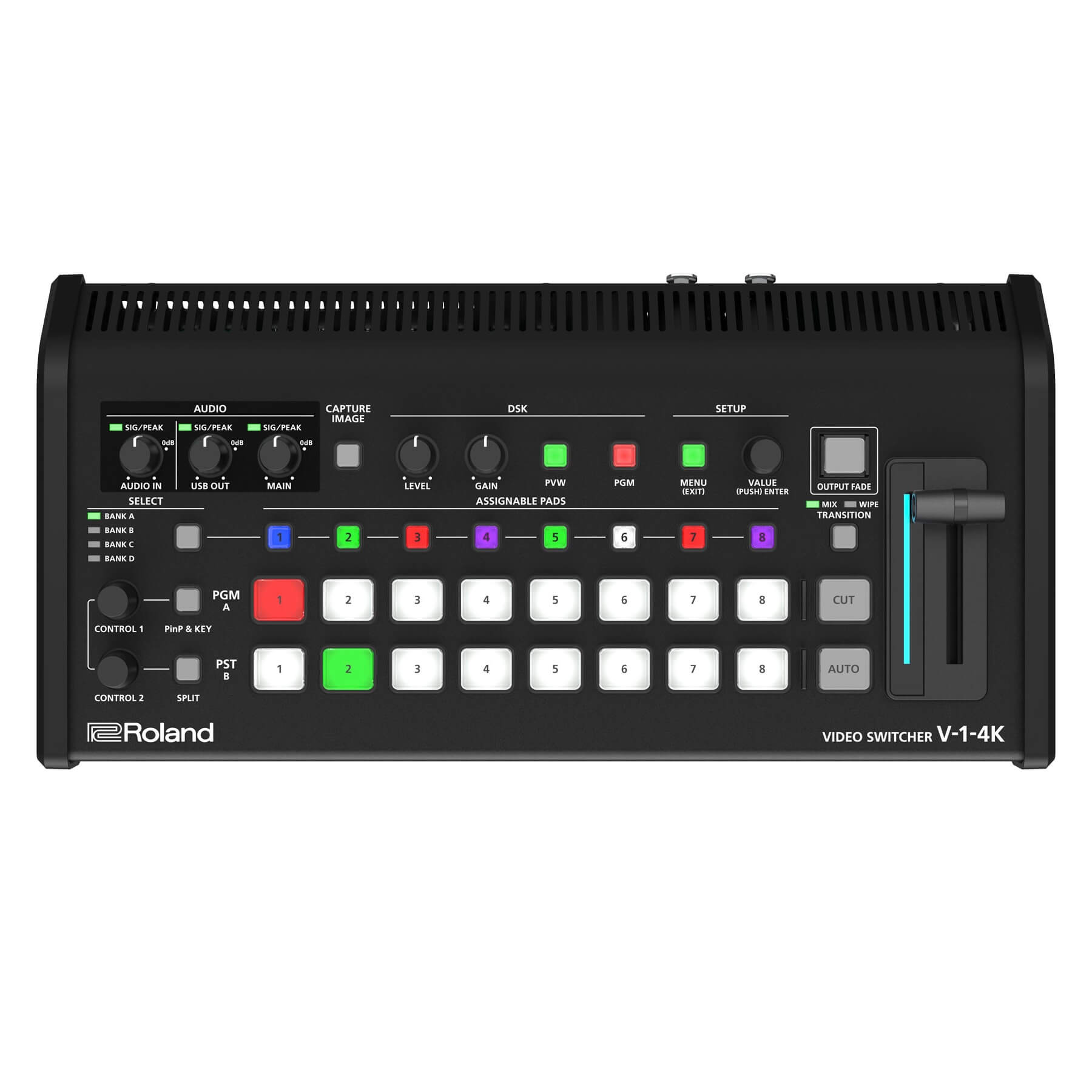 Roland V-1-4K - Compact 4K 60p Video Switcher, top