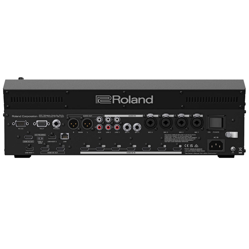 Roland VR-400UHD - 4K Direct Streaming AV Mixer with Dual Touchscreens, rear