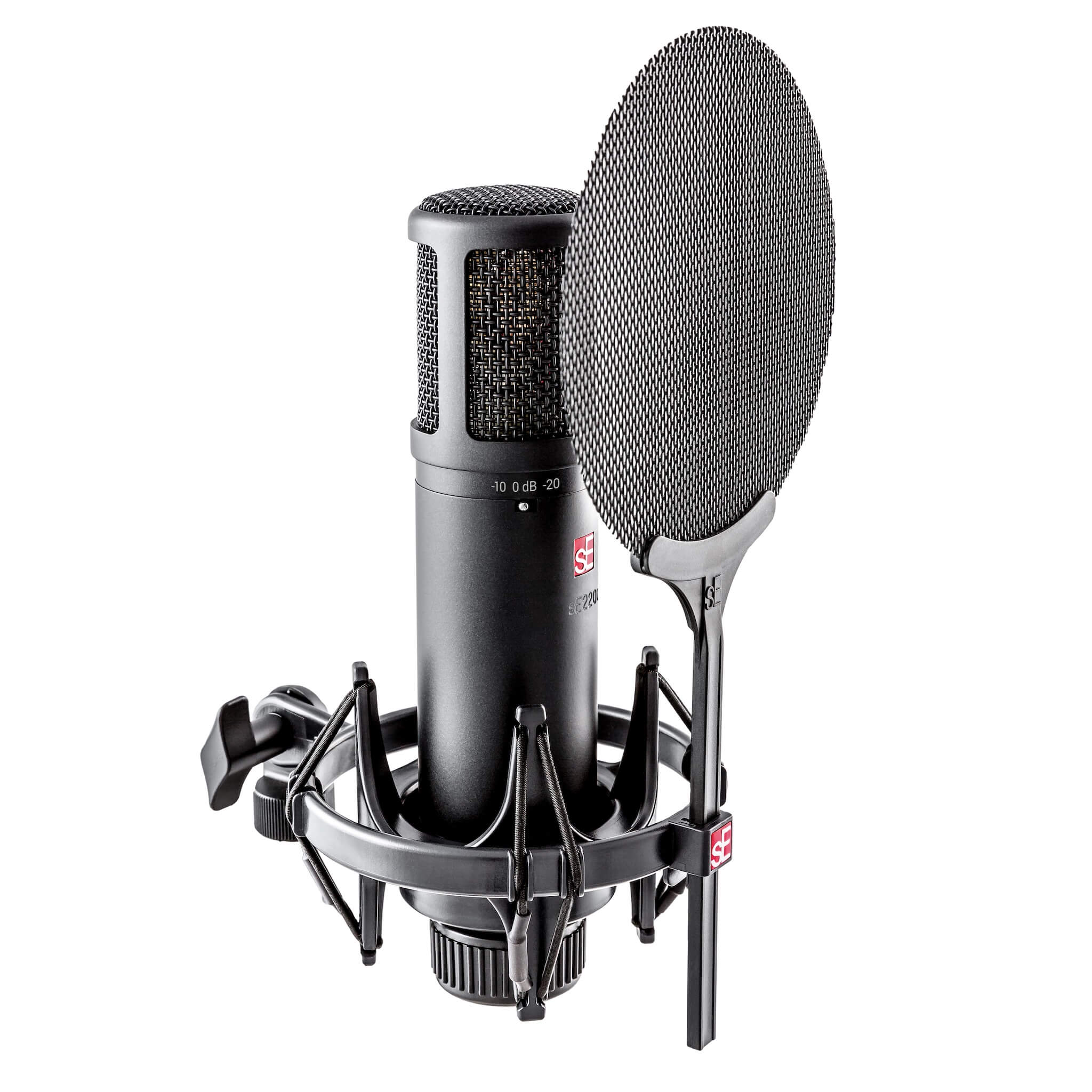 sE Electronics sE2200 - Large Diaphragm Cardioid Condenser Microphone, shockmount and filter