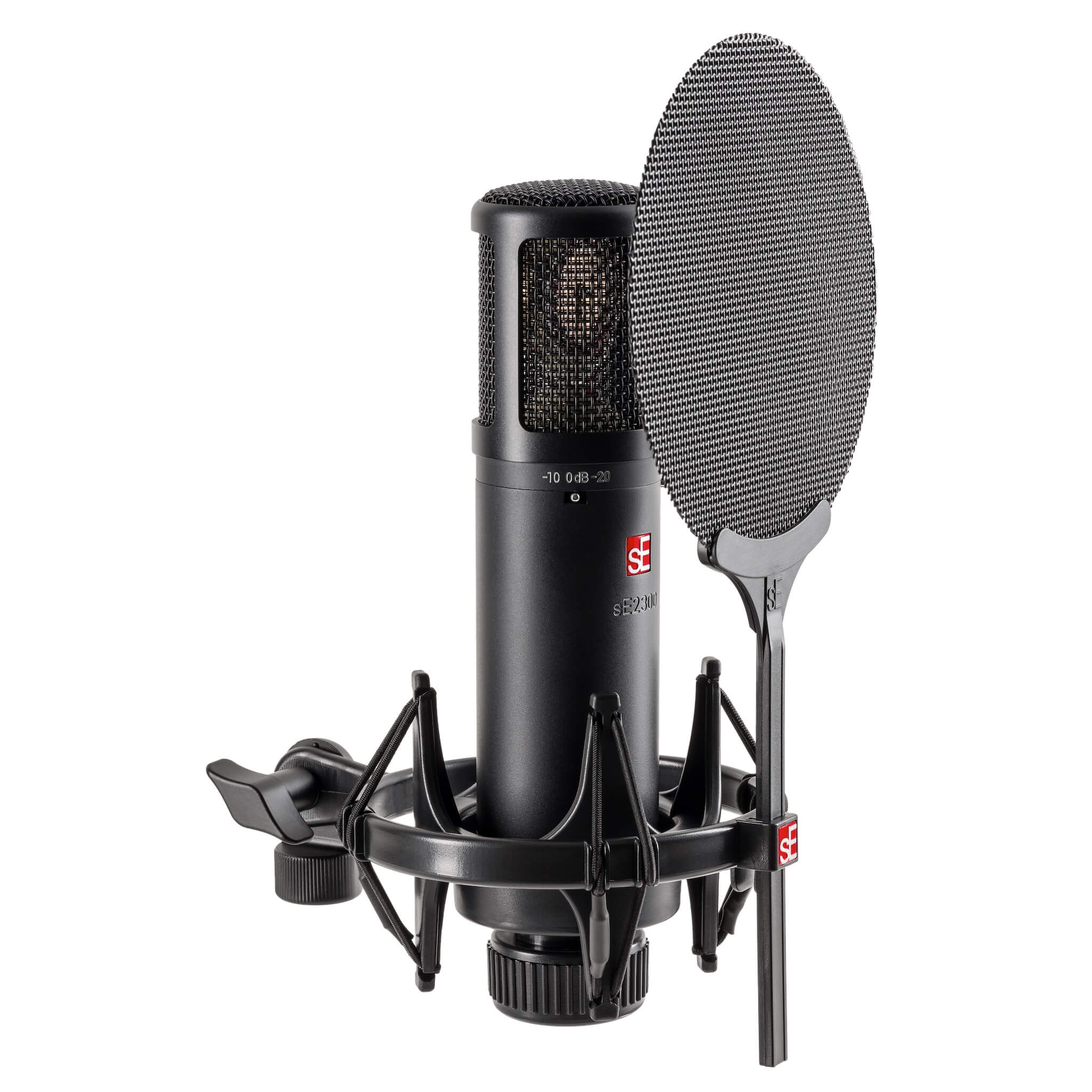 sE Electronics sE2300 - Multi Pattern Large Diaphragm Condenser Microphone, shockmount and filter