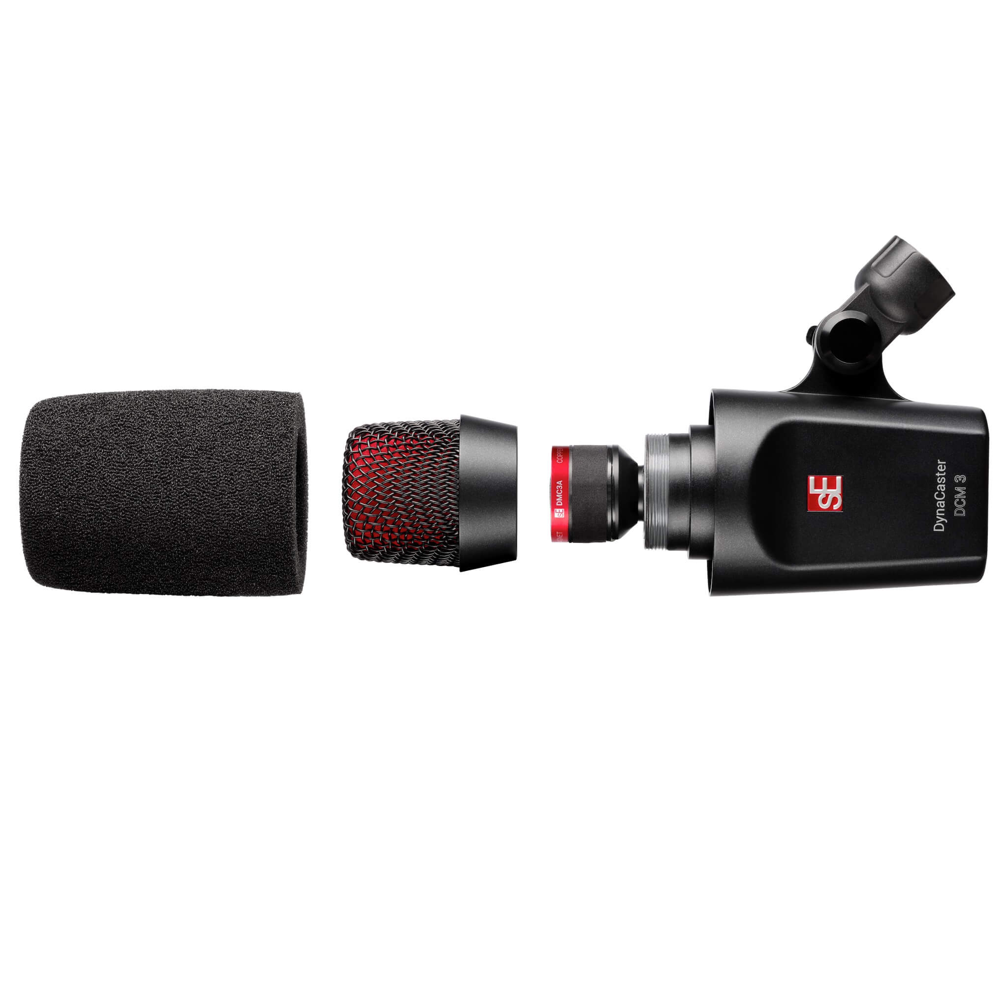 sE Electronics DynaCaster DCM3 - Cardioid Dynamic Broadcast Microphone, components