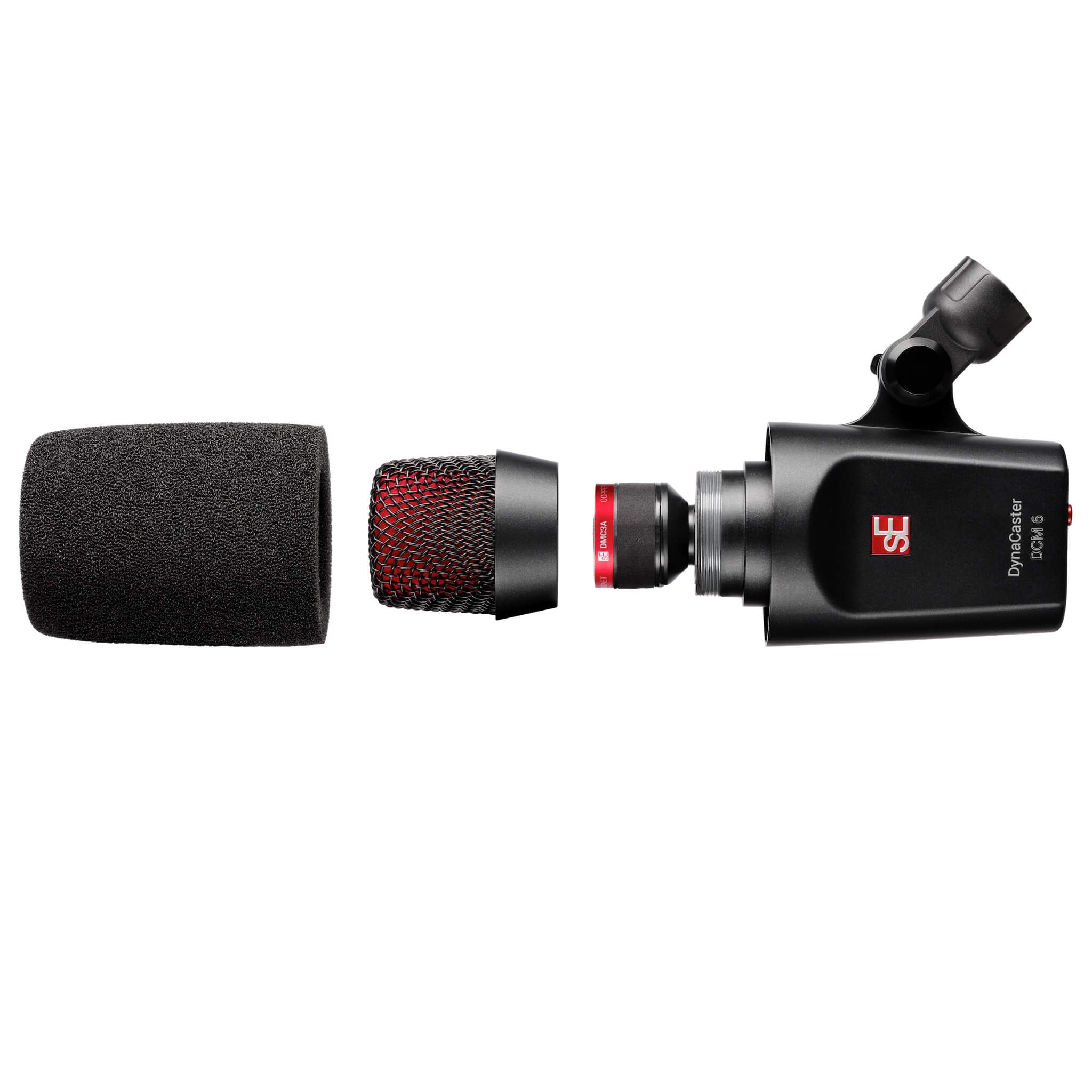 sE Electronics DynaCaster DCM6 - Cardioid Dynamic Broadcast Microphone, components