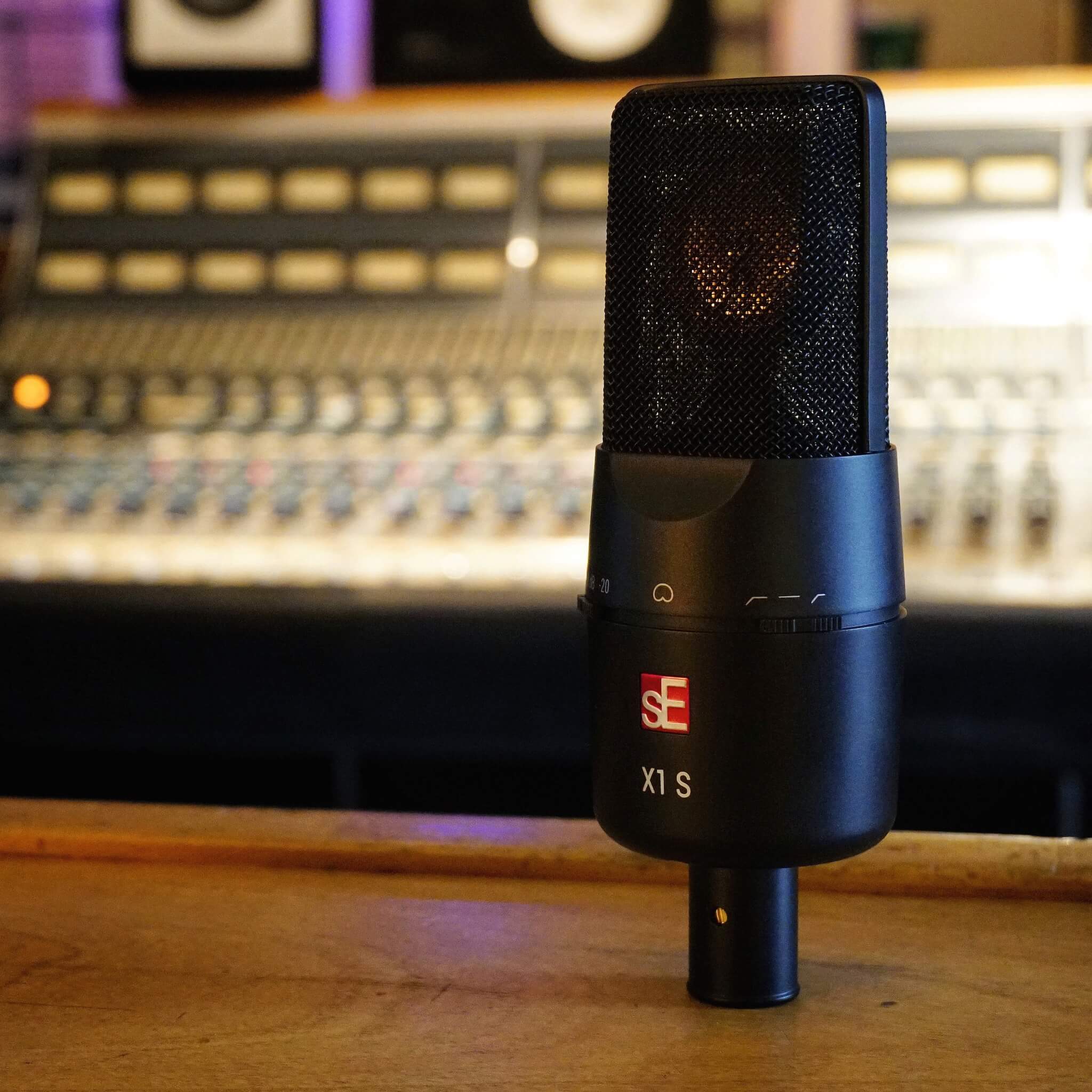 sE Electronics X1 S - Large Condenser Microphone, in use studio console
