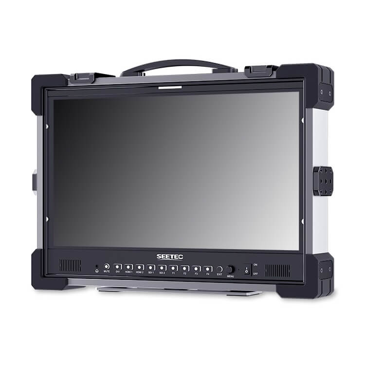 Seetec P215 PRO-CO - 21.5-inch Broadcast Monitor with Protective Case, front angled