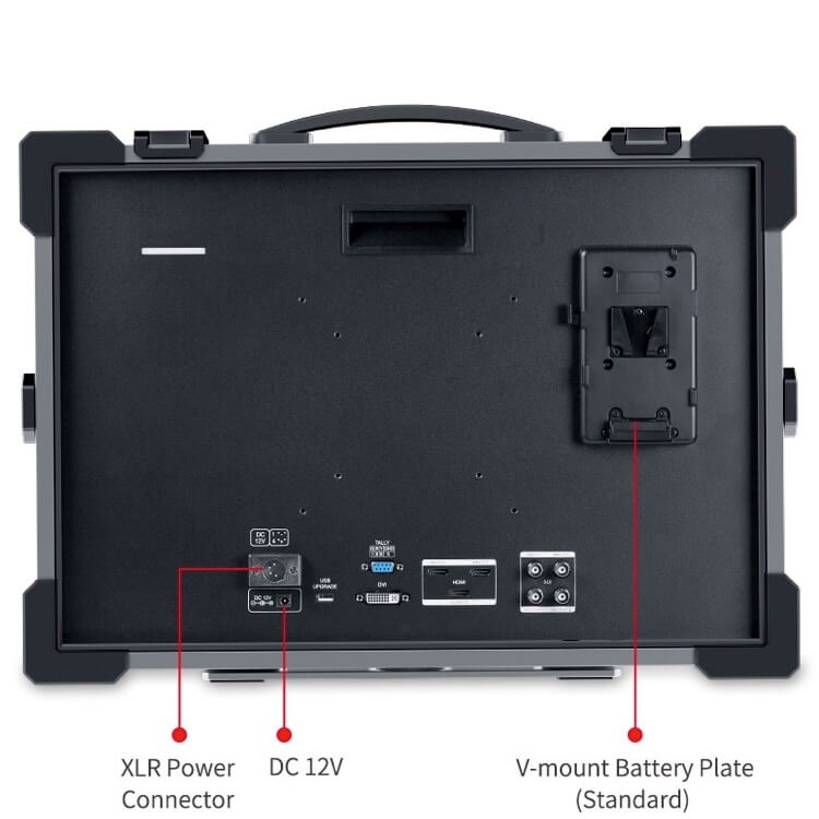 Seetec P215 PRO-CO - 21.5-inch Broadcast Monitor with Protective Case, rear