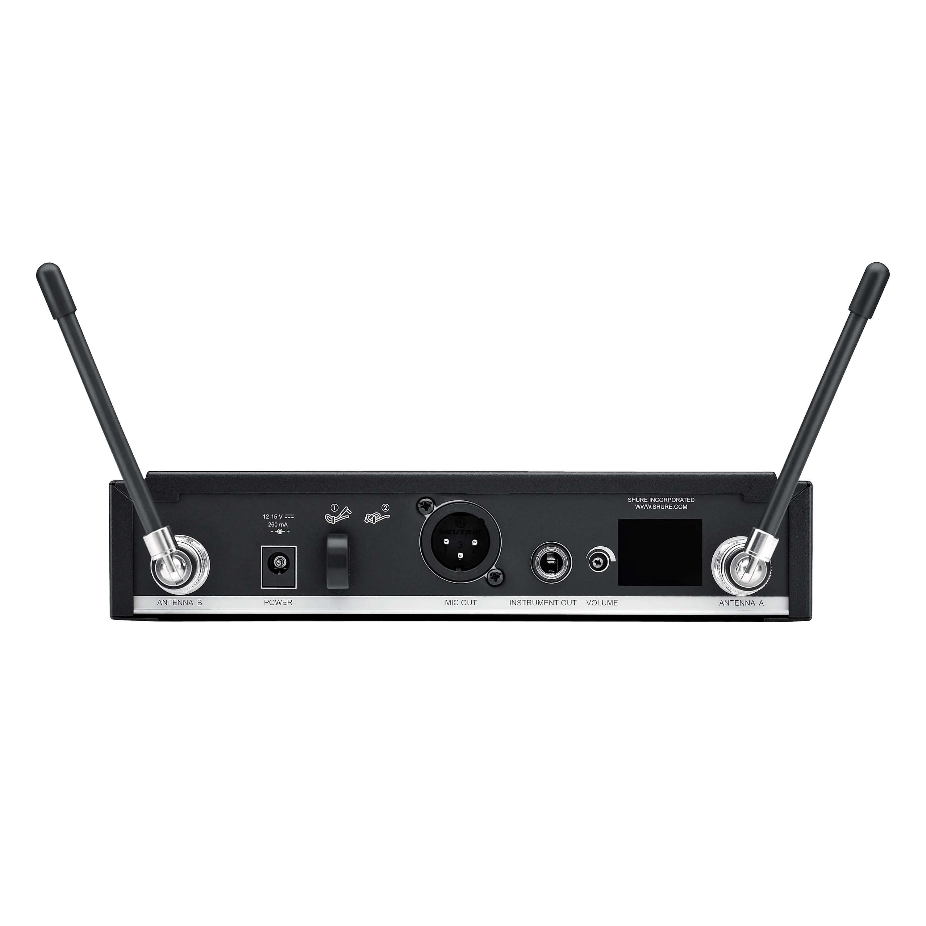 Shure BLX4R - Rack-mount Wireless Receiver for BLX Wireless System, rear