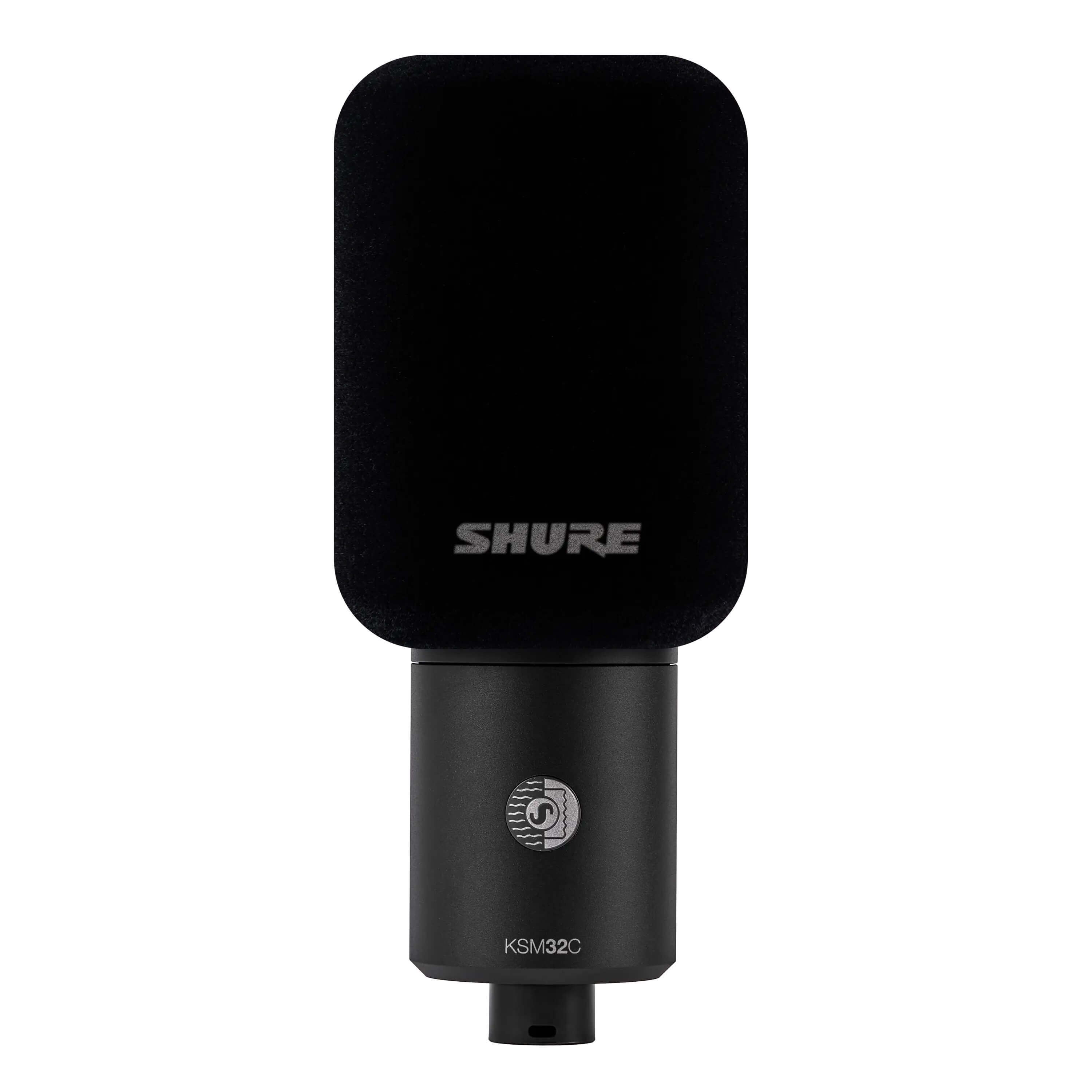 Shure KSM32C/HM - Cardioid Condenser Microphone, Stage Kit with foam windscreen
