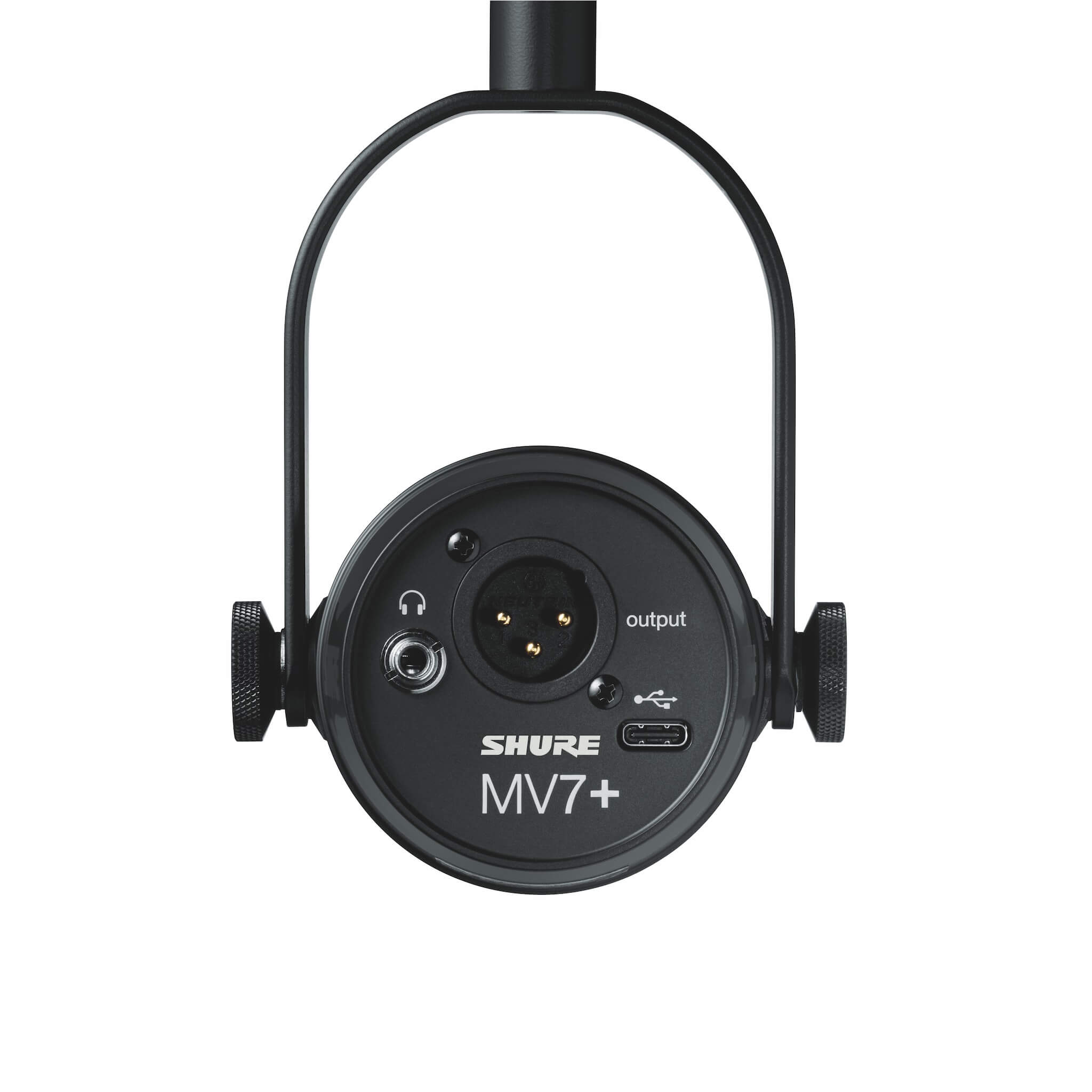 Shure MV7+-K - Podcast Microphone with USB and XLR Outputs, black backplate