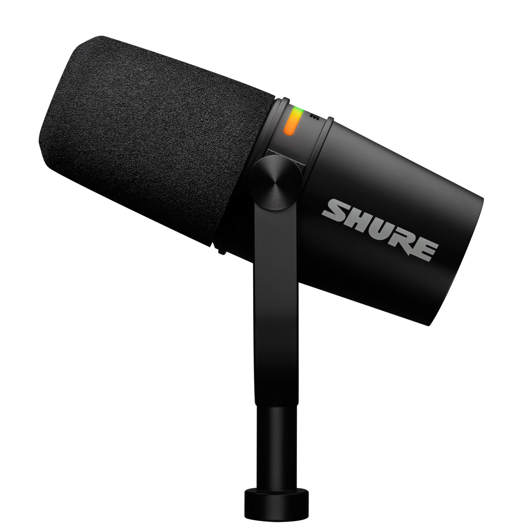 Shure MV7+-K - Podcast Microphone with USB and XLR Outputs, black side