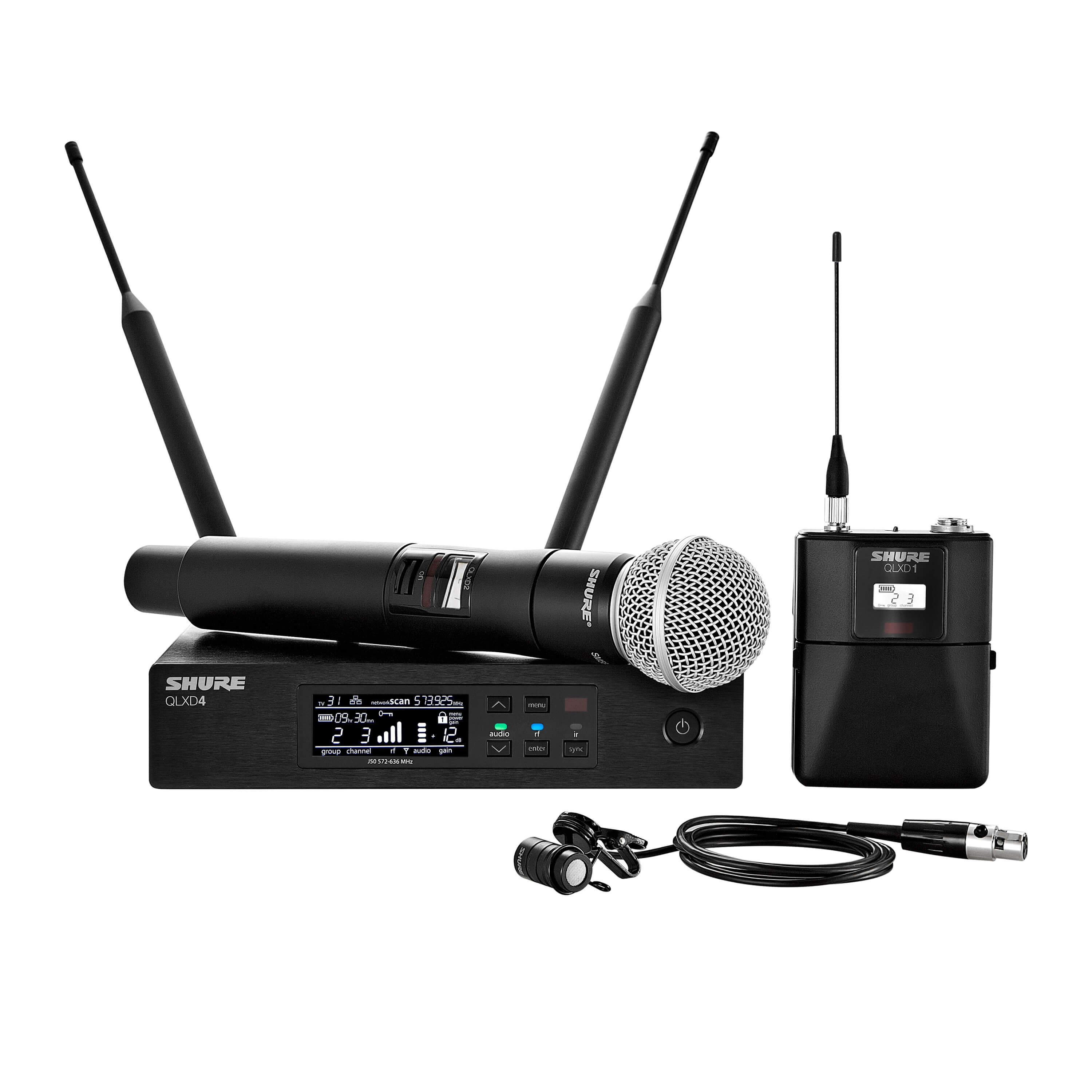 Shure QLXD124/85 - Handheld and Lavalier Combo Wireless Microphone System