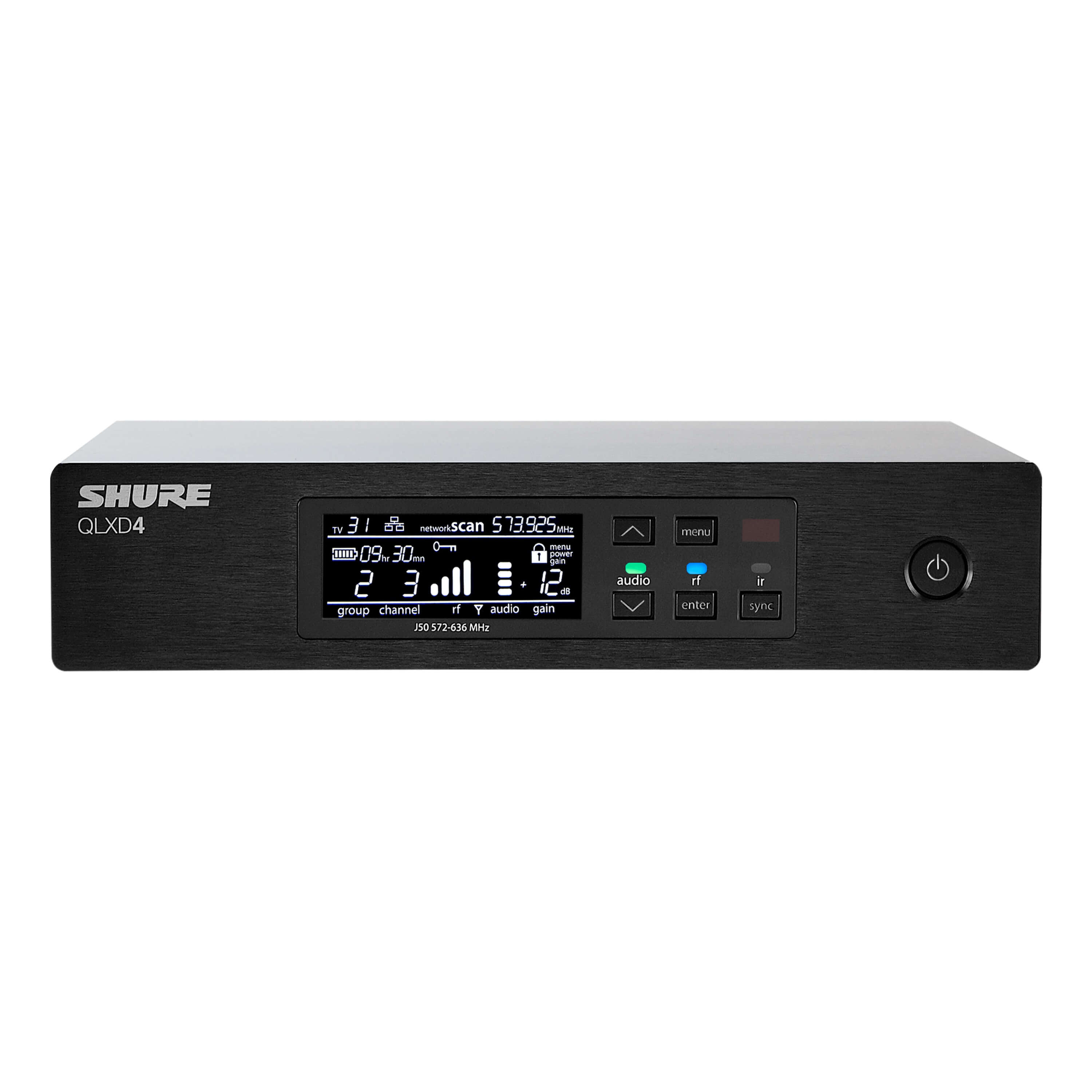 Shure QLXD4 - Digital Wireless Receiver for QLX-D Systems, front
